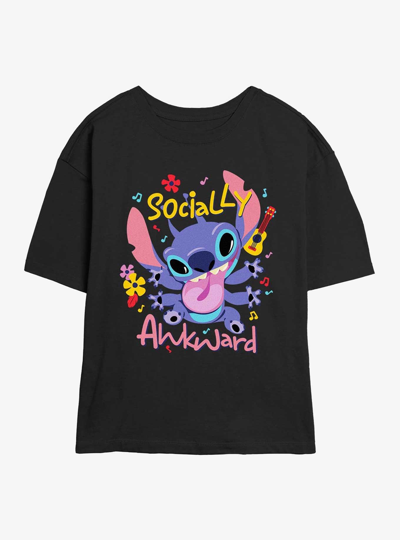 Disney Lilo & Stitch Socially Awkward Girls Skimmer T-Shirt, , hi-res