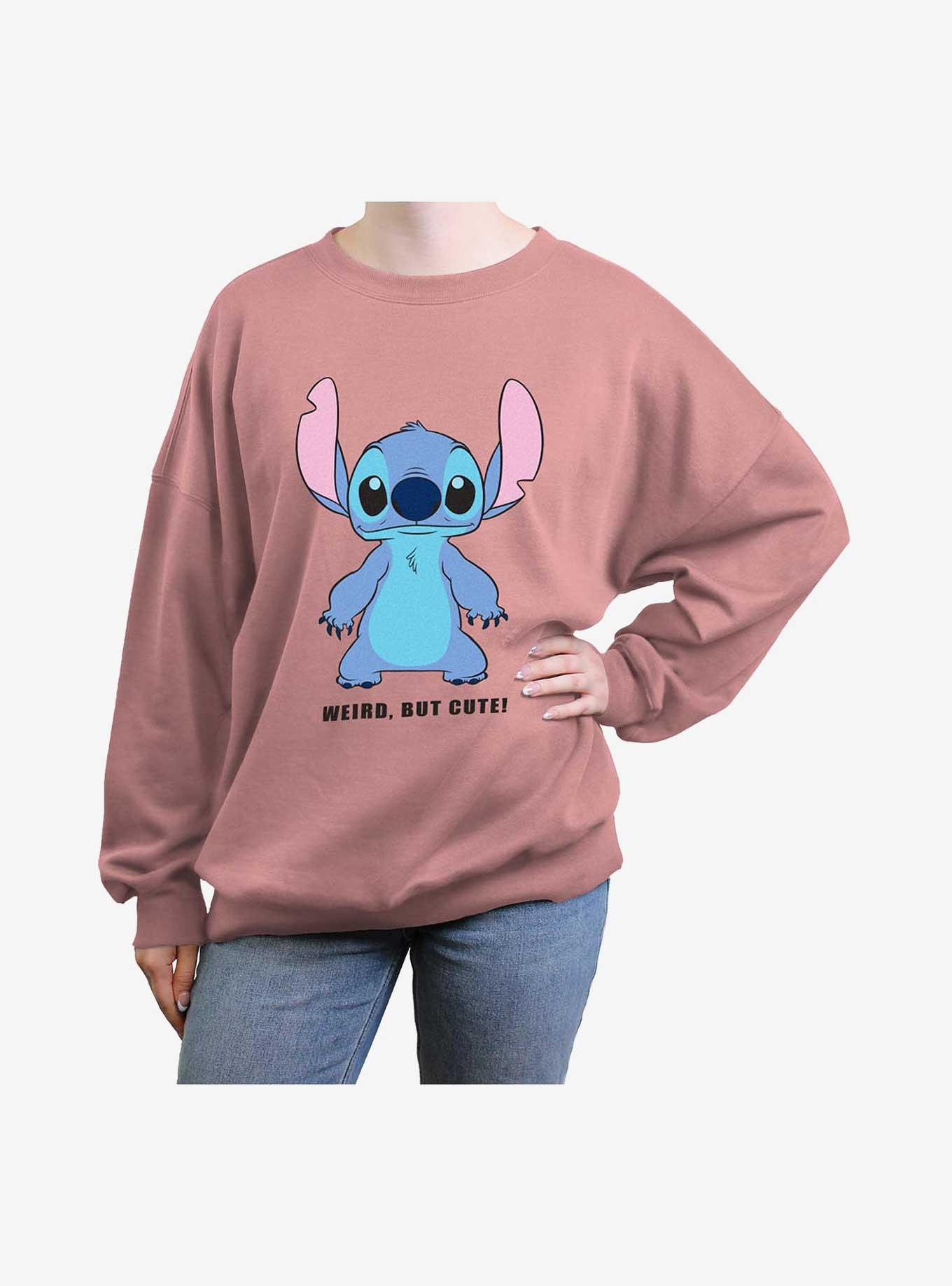 Disney Lilo & Stitch Weird But Cute Girls Oversized Sweatshirt, , hi-res