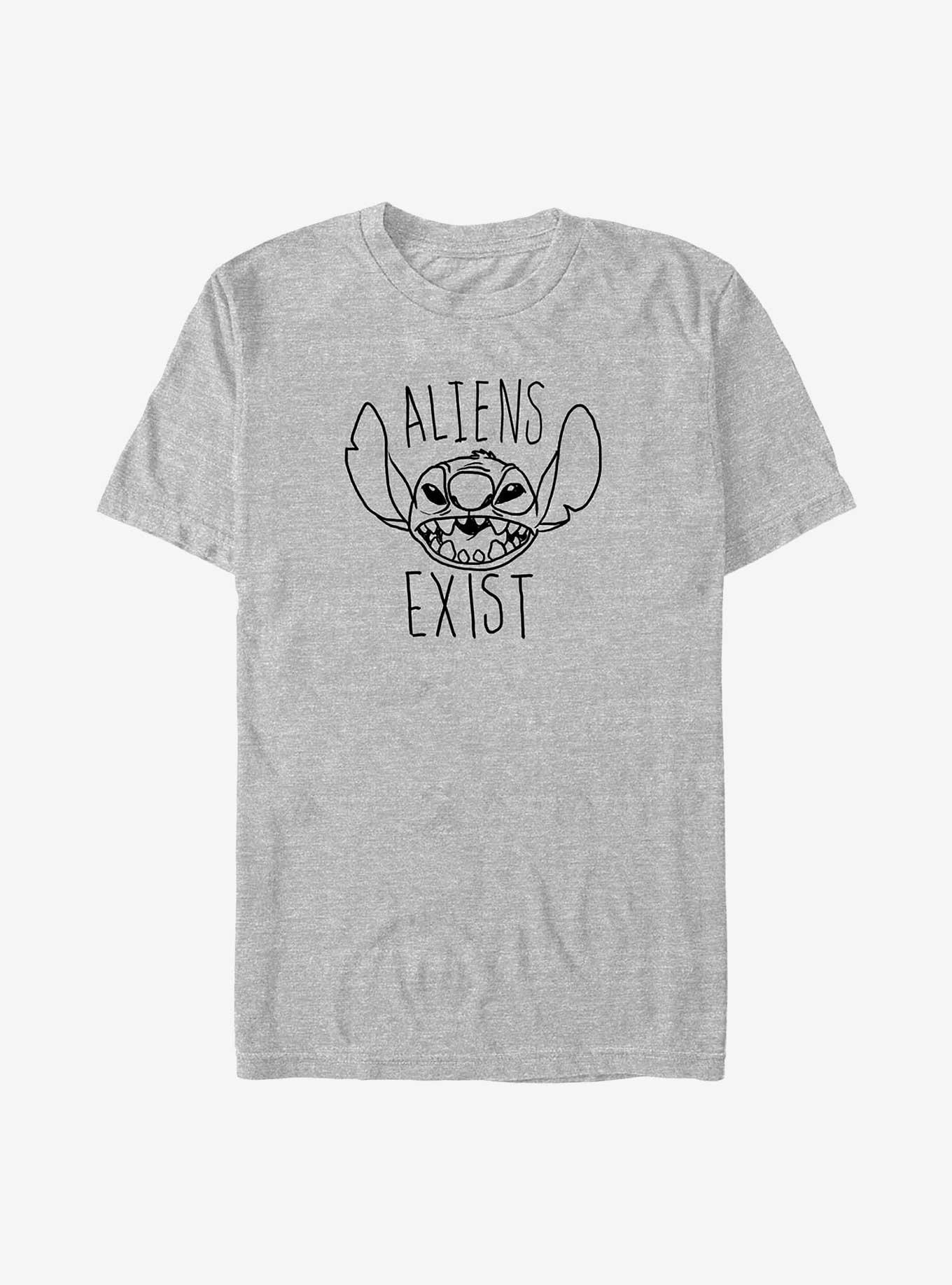 Disney Lilo & Stitch Aliens Exist T-Shirt, ATH HTR, hi-res