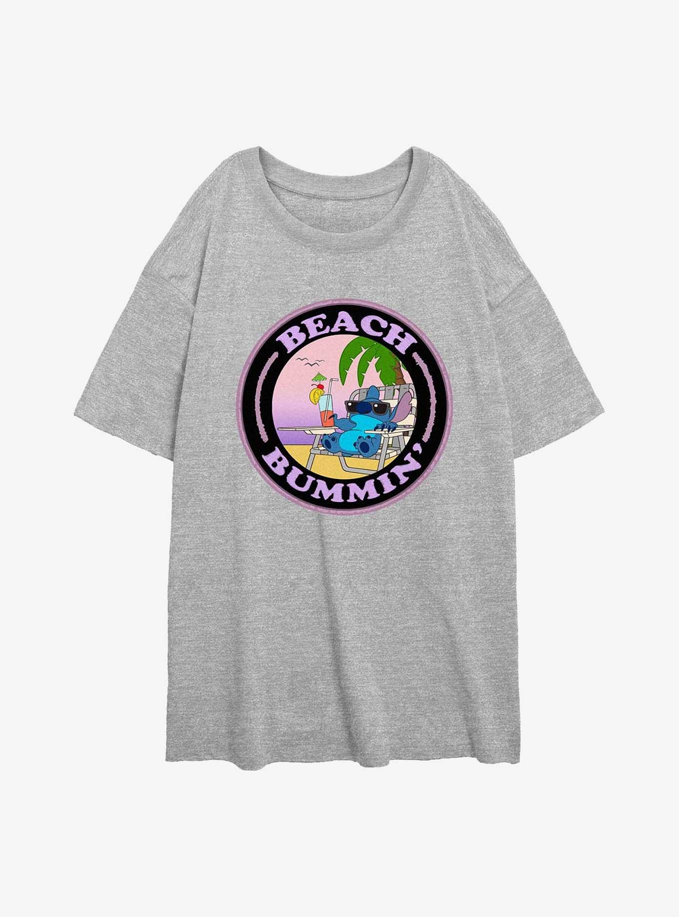 Disney Lilo & Stitch Beach Bummin' Girls Oversized T-Shirt, , hi-res