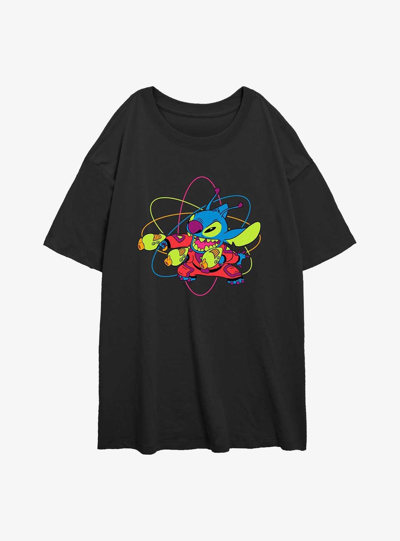 Disney Lilo & Stitch Blaster Sitch Girls Oversized T-Shirt, BLACK, hi-res