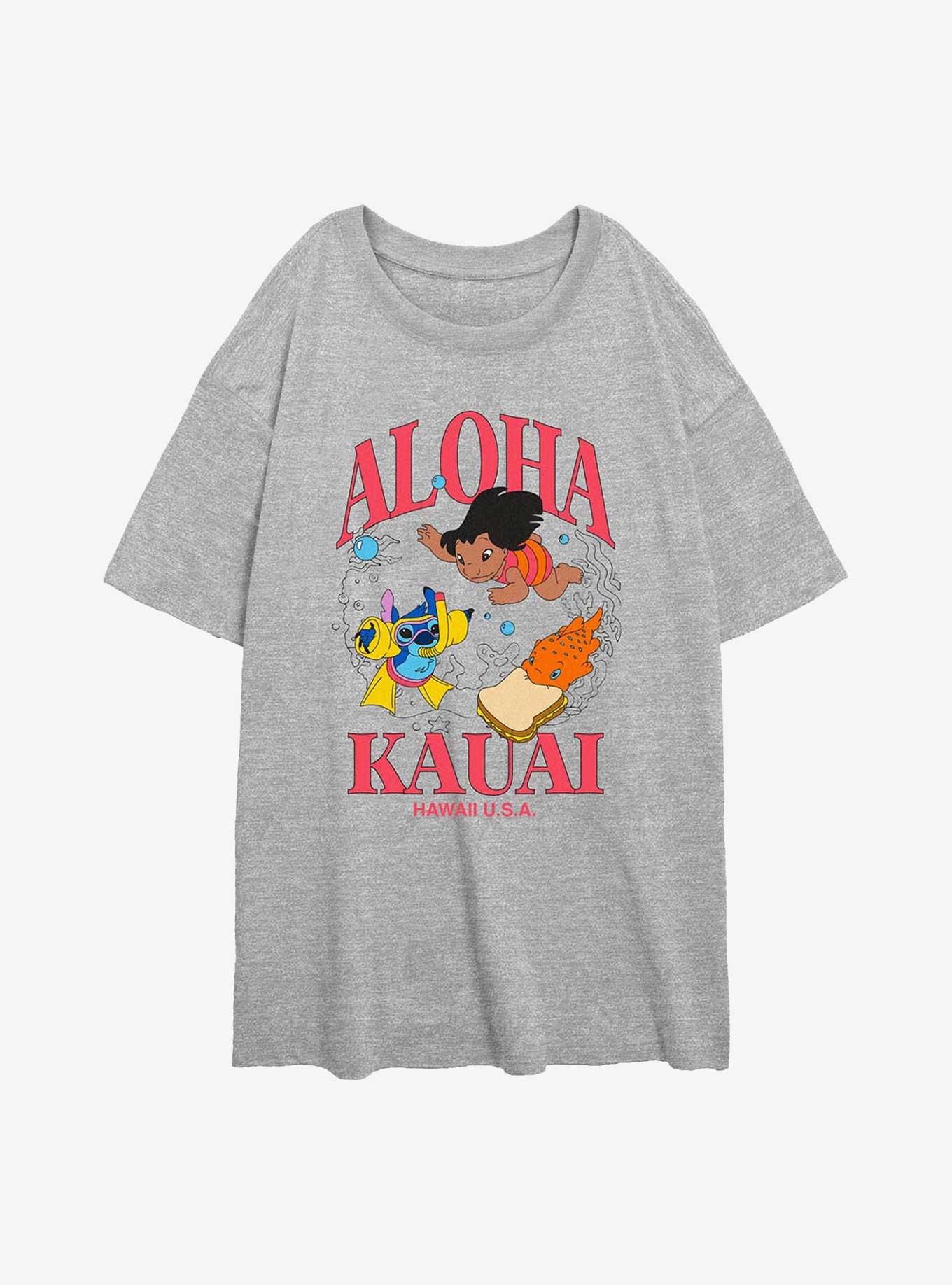 Disney Lilo & Stitch Aloha Kauai Girls Oversized T-Shirt, , hi-res