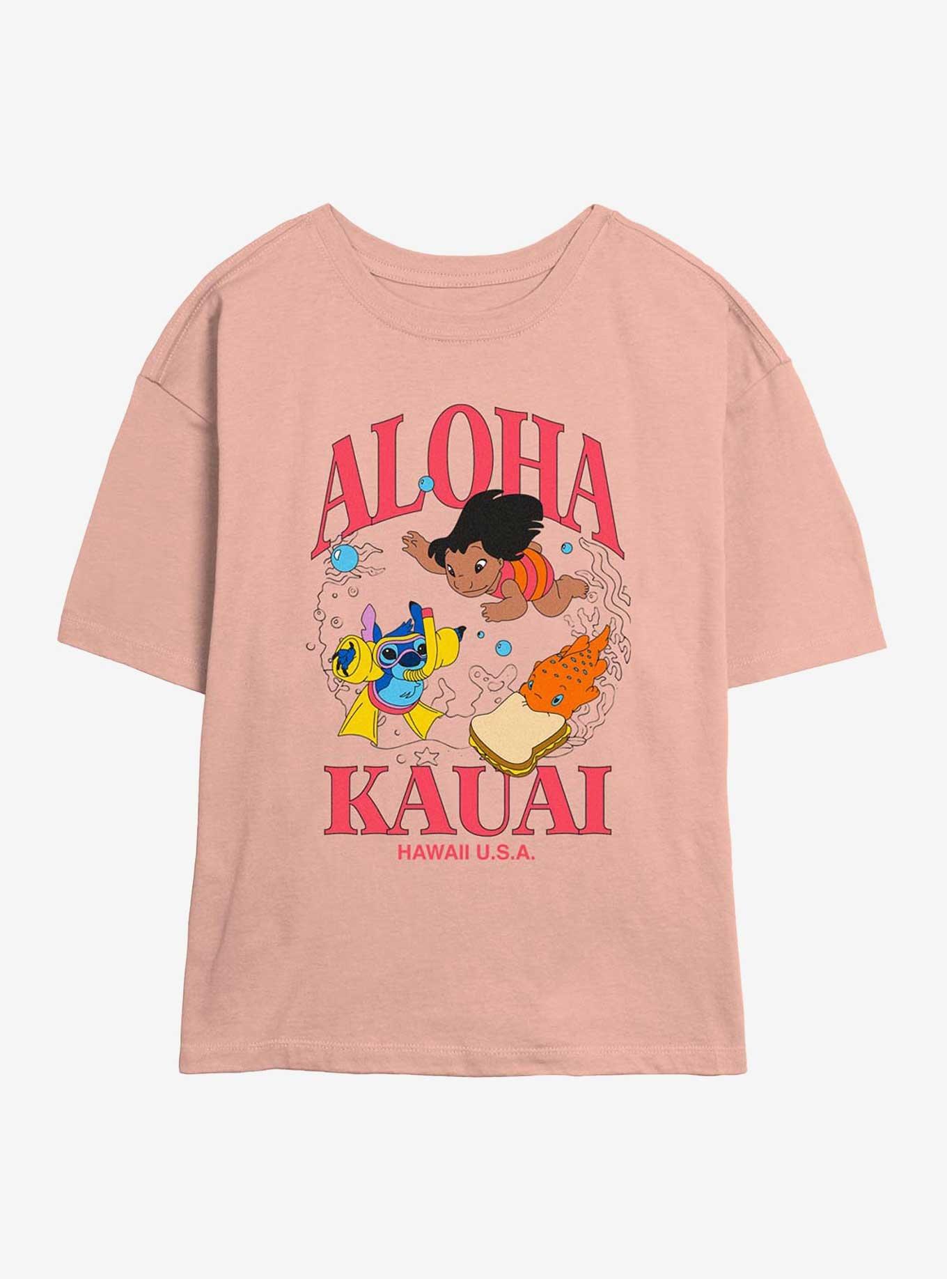 Disney Lilo & Stitch Aloha Kauai Girls Skimmer T-Shirt