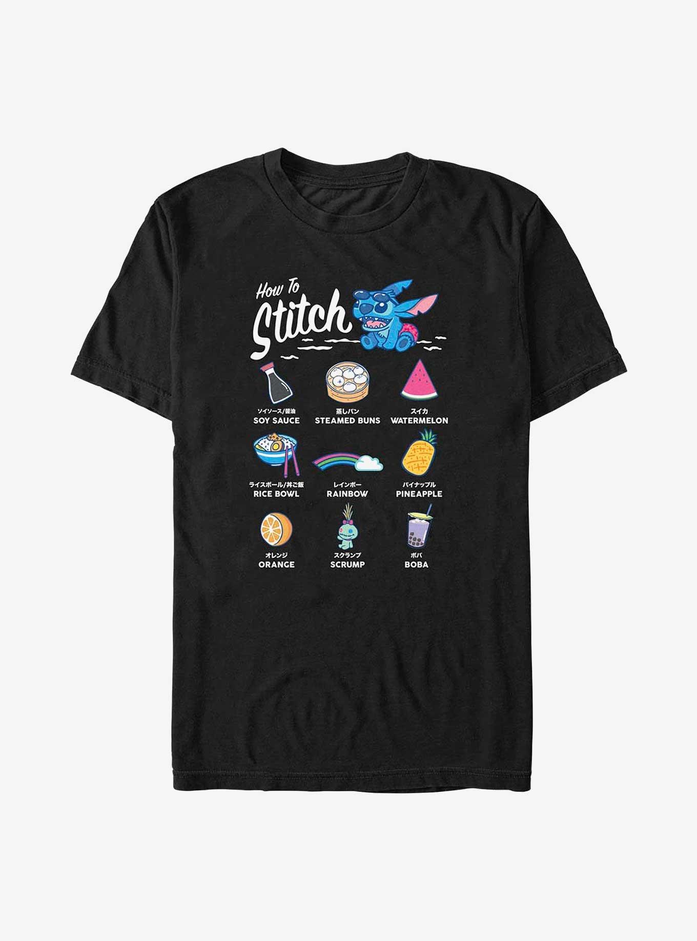 Disney Lilo & Stitch How To Stitch T-Shirt, BLACK, hi-res