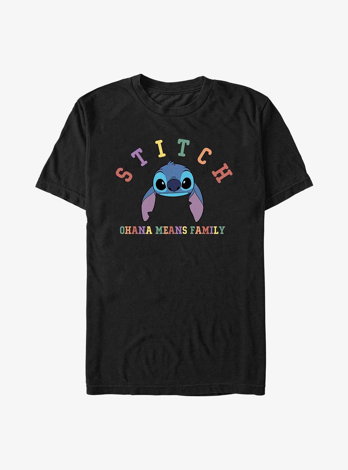 Disney Lilo & Stitch Ohana Means Family T-Shirt, BLACK, hi-res