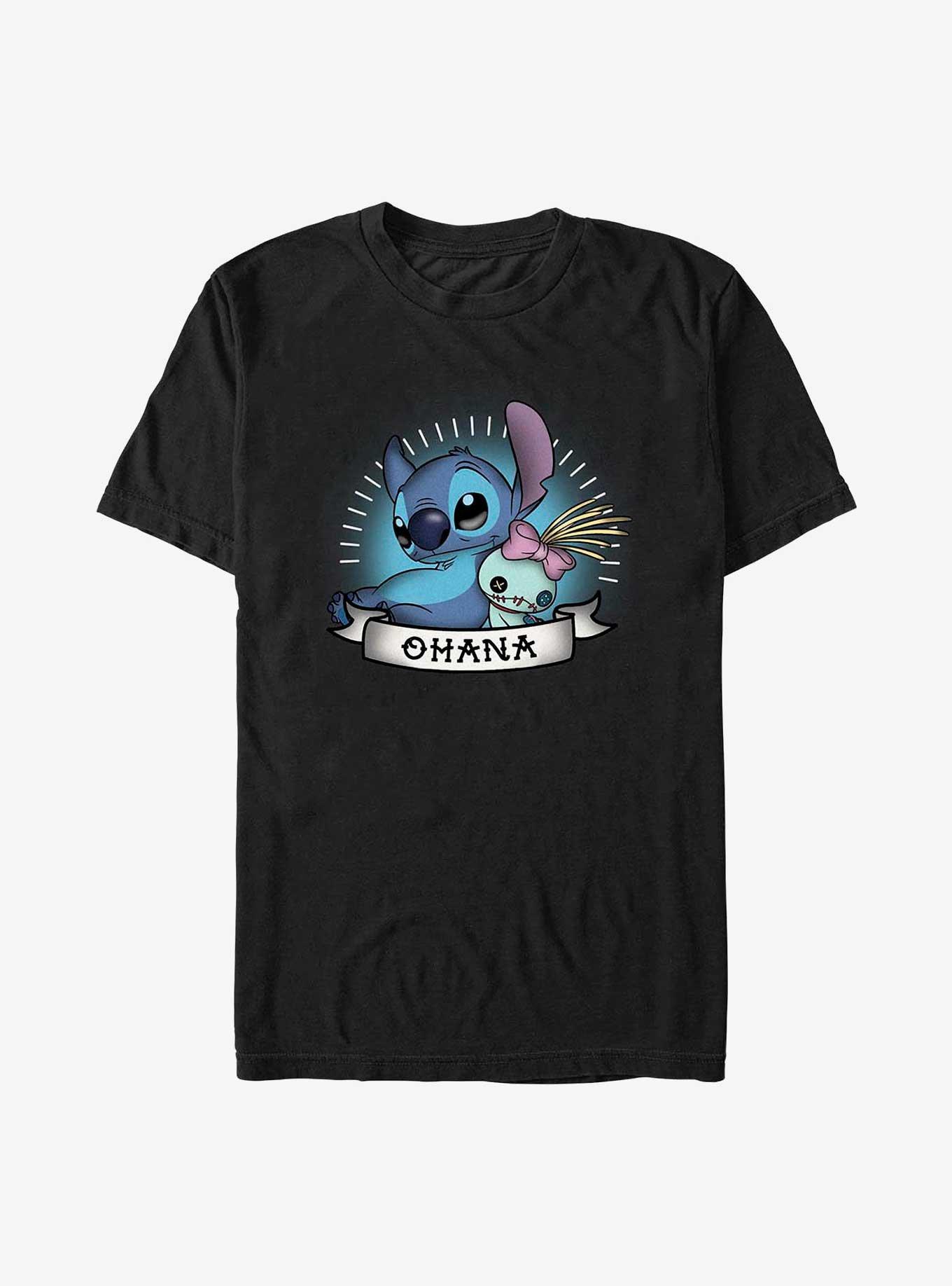 Disney Lilo & Stitch Ohana Banner T-Shirt, BLACK, hi-res