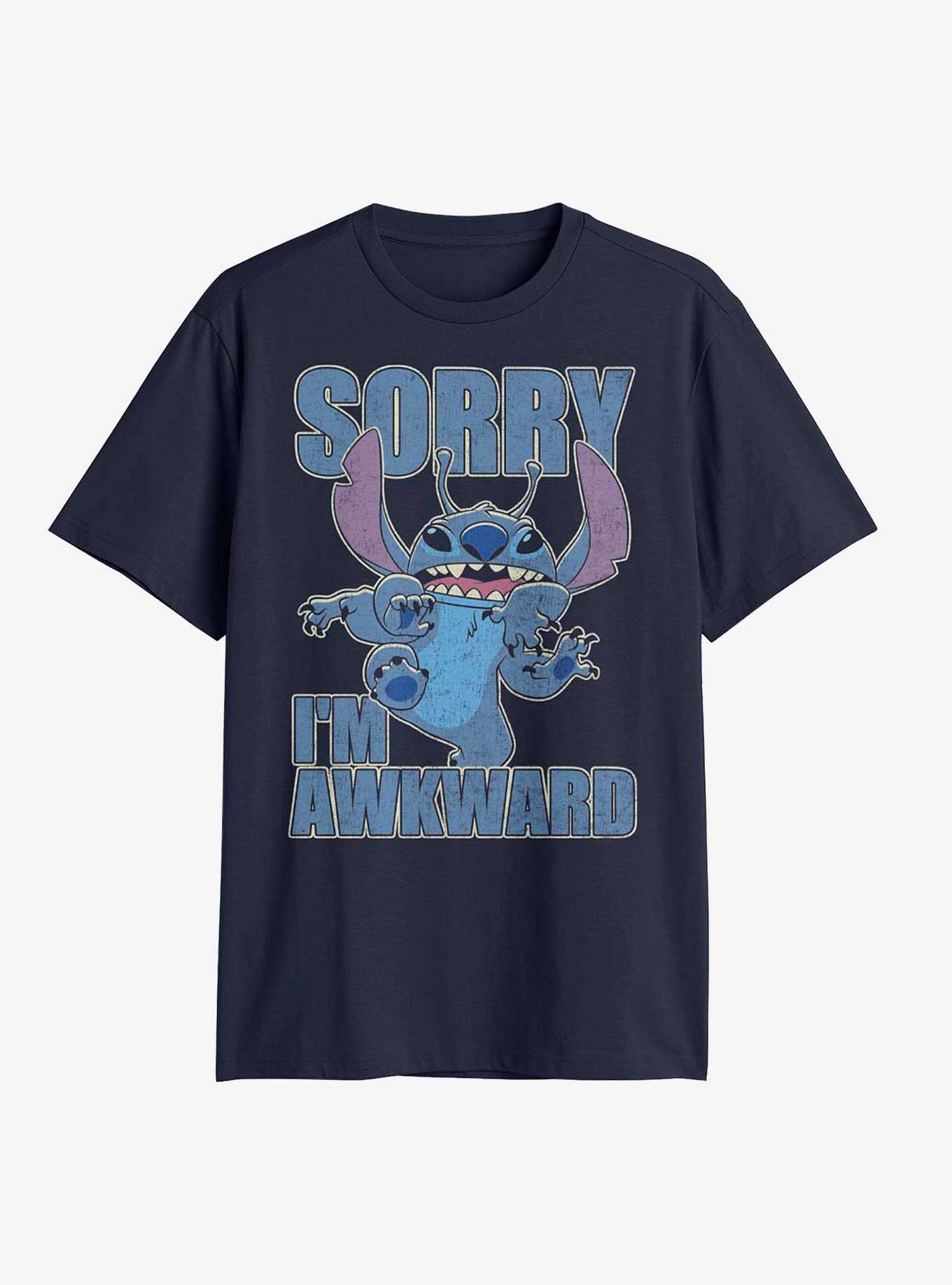 Disney Lilo & Stitch Sorry Awkward T-Shirt, NAVY, hi-res