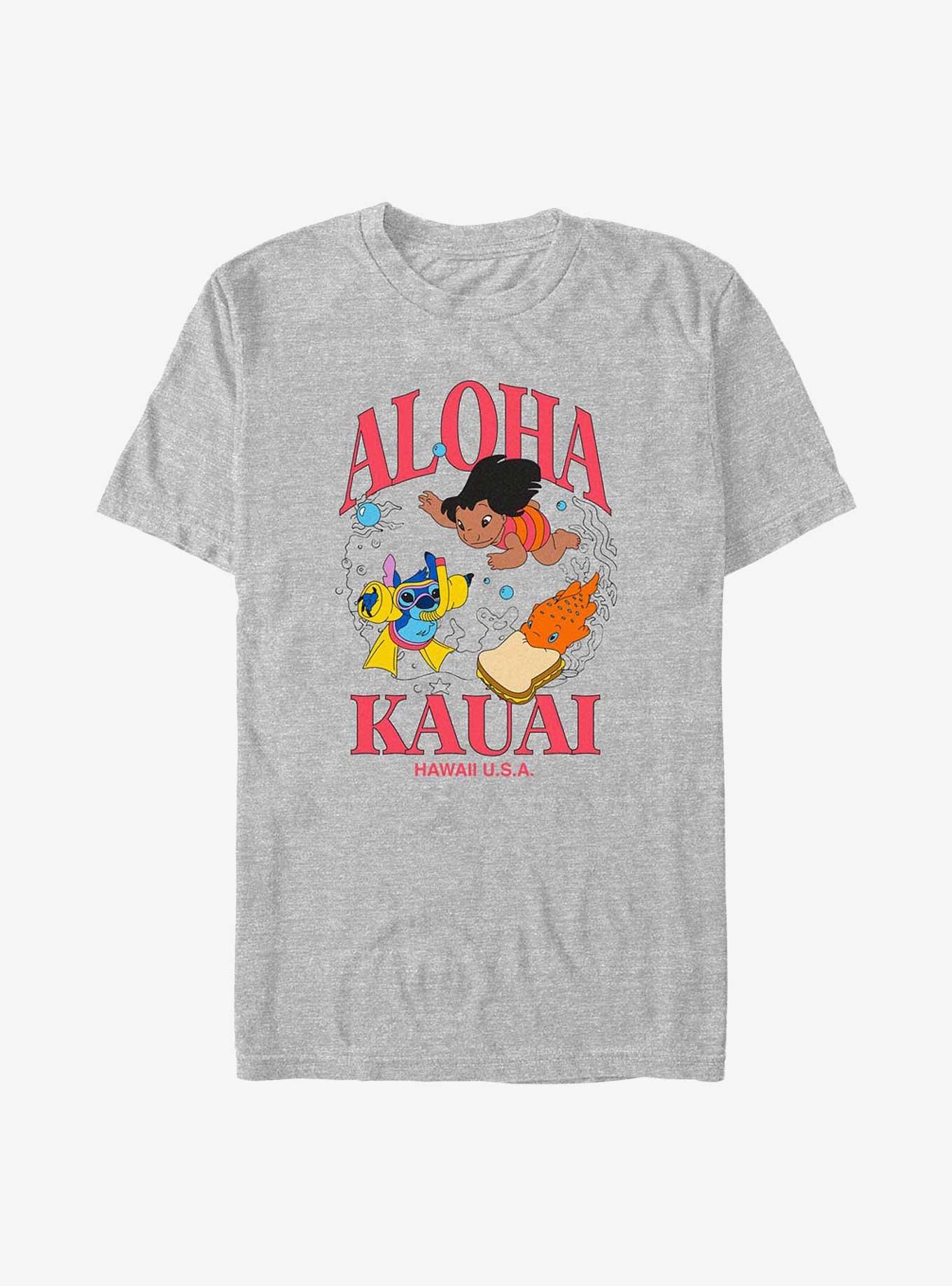 Disney Lilo & Stitch Aloha Kauai T-Shirt, ATH HTR, hi-res
