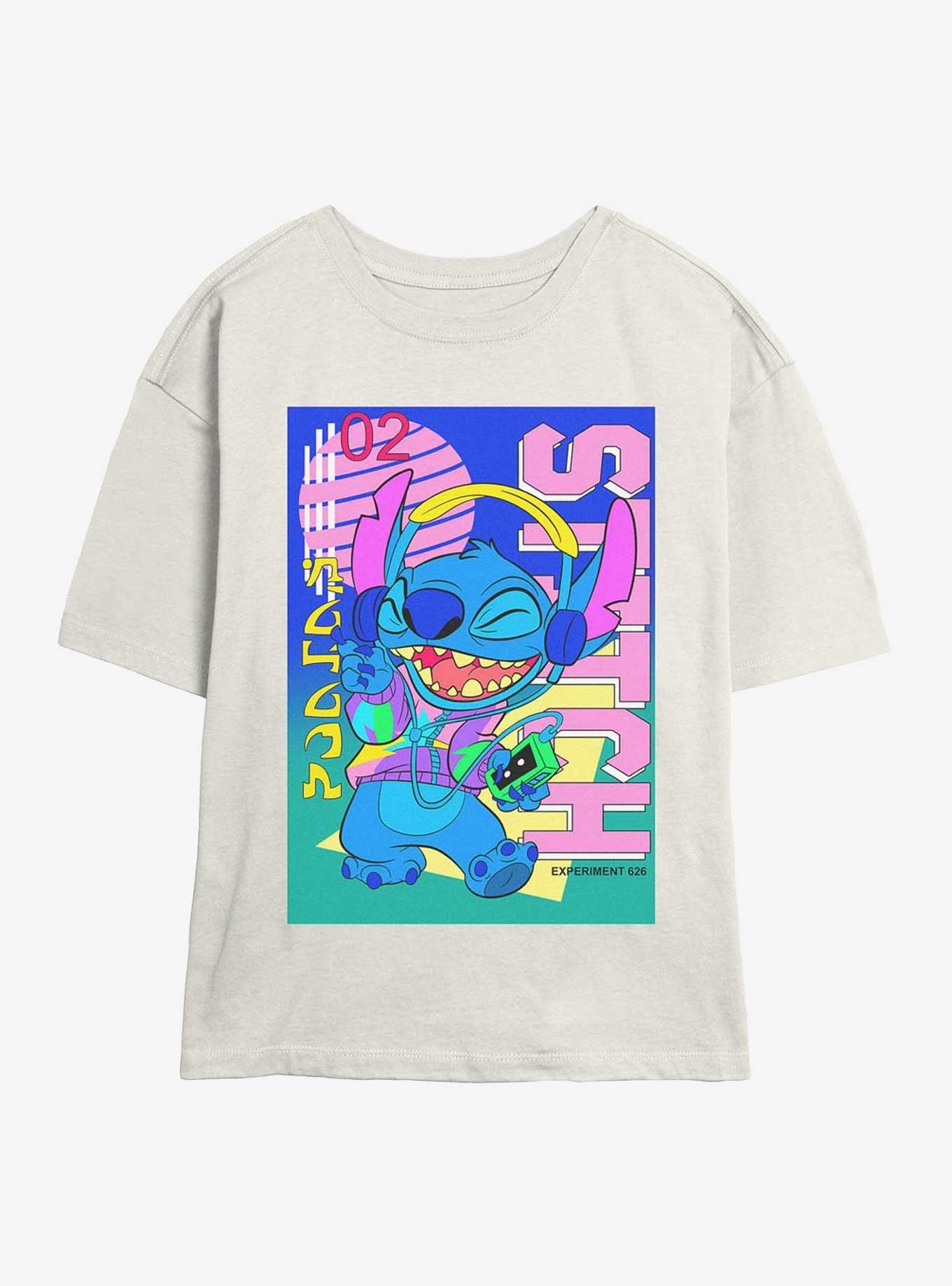 Disney Lilo & Stitch Retro Groovy Stitch Girls Skimmer T-Shirt, , hi-res