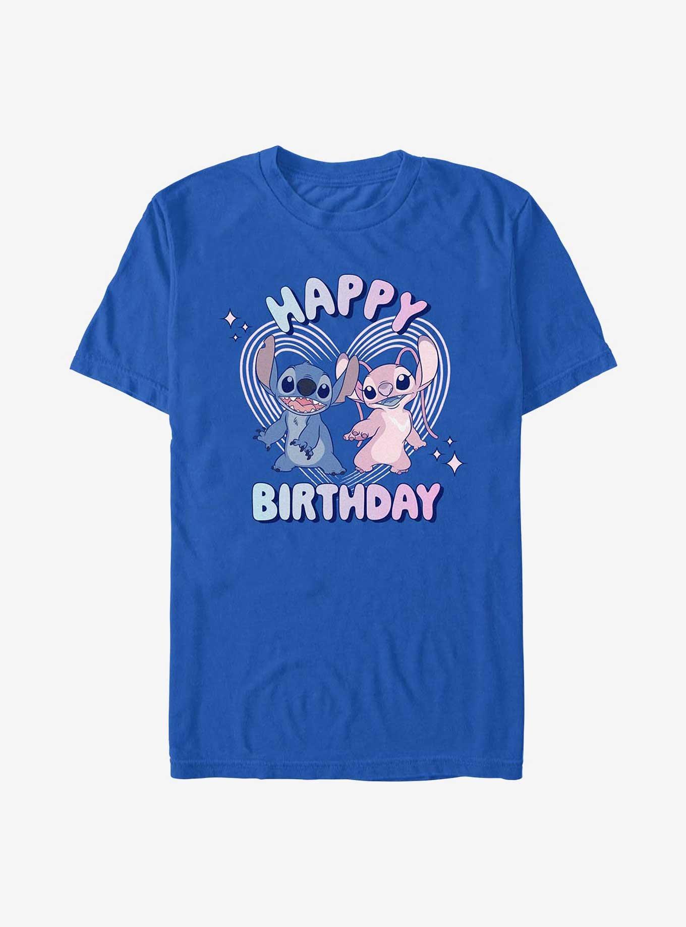 Disney Lilo & Stitch Angel And Stitch Happy Birthday T-Shirt, , hi-res