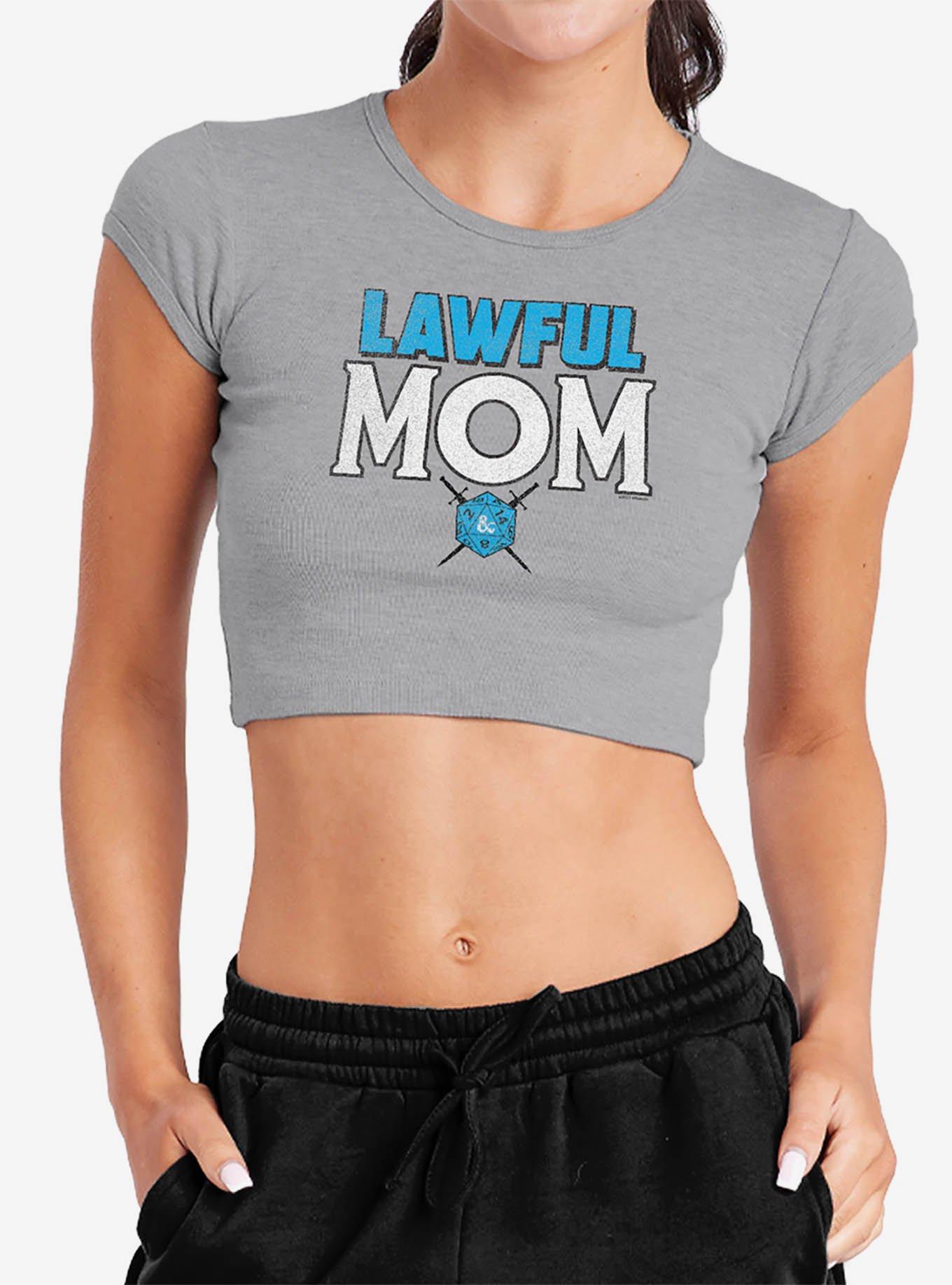 Dungeons & Dragons Lawful Mom Cap Sleeve Baby Rib Women´s Crop Top,New Products : American Fashion Style Bags On Sale