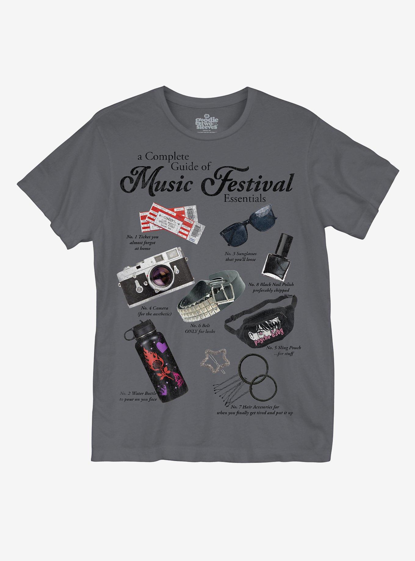 Music Festival Essentials Guide Girls T-Shirt, , hi-res