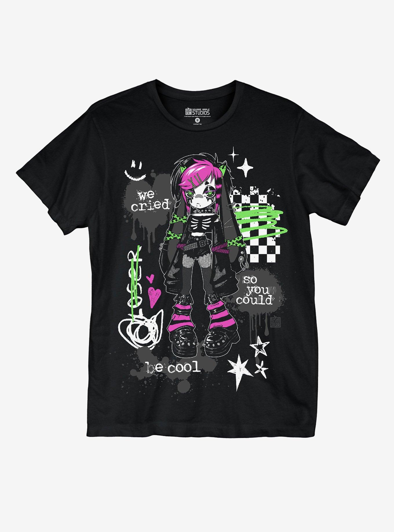 Crying Emo Girls T-Shirt By Square Apple Studios | Hot Topic