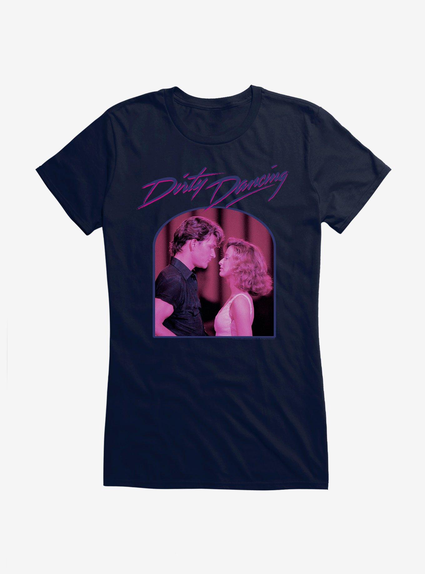 Dirty Dancing Johnny And Baby Portrait Girls T-Shirt, NAVY, hi-res
