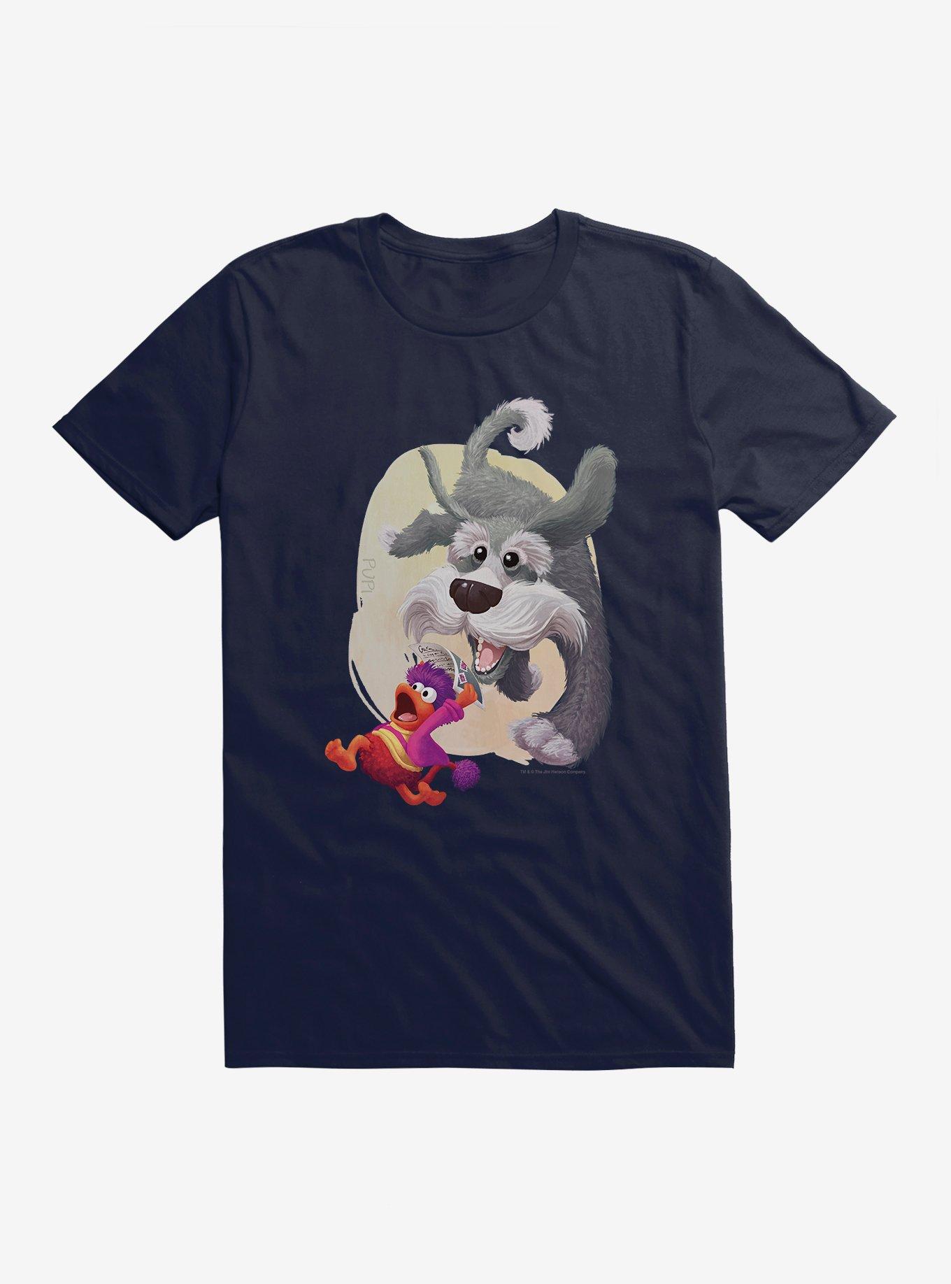 Jim Henson's Fraggle Rock Sprocket Chasing Gobo T-Shirt, NAVY, hi-res