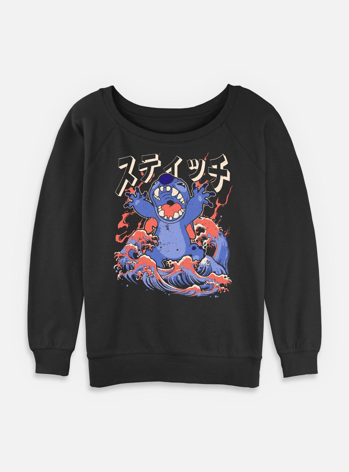 Disney Lilo & Stitch Kaiju Stitch Womens Slouchy Sweatshirt BoxLunch Web Exclusive,New Products : American Fashion Style Bags On Sale