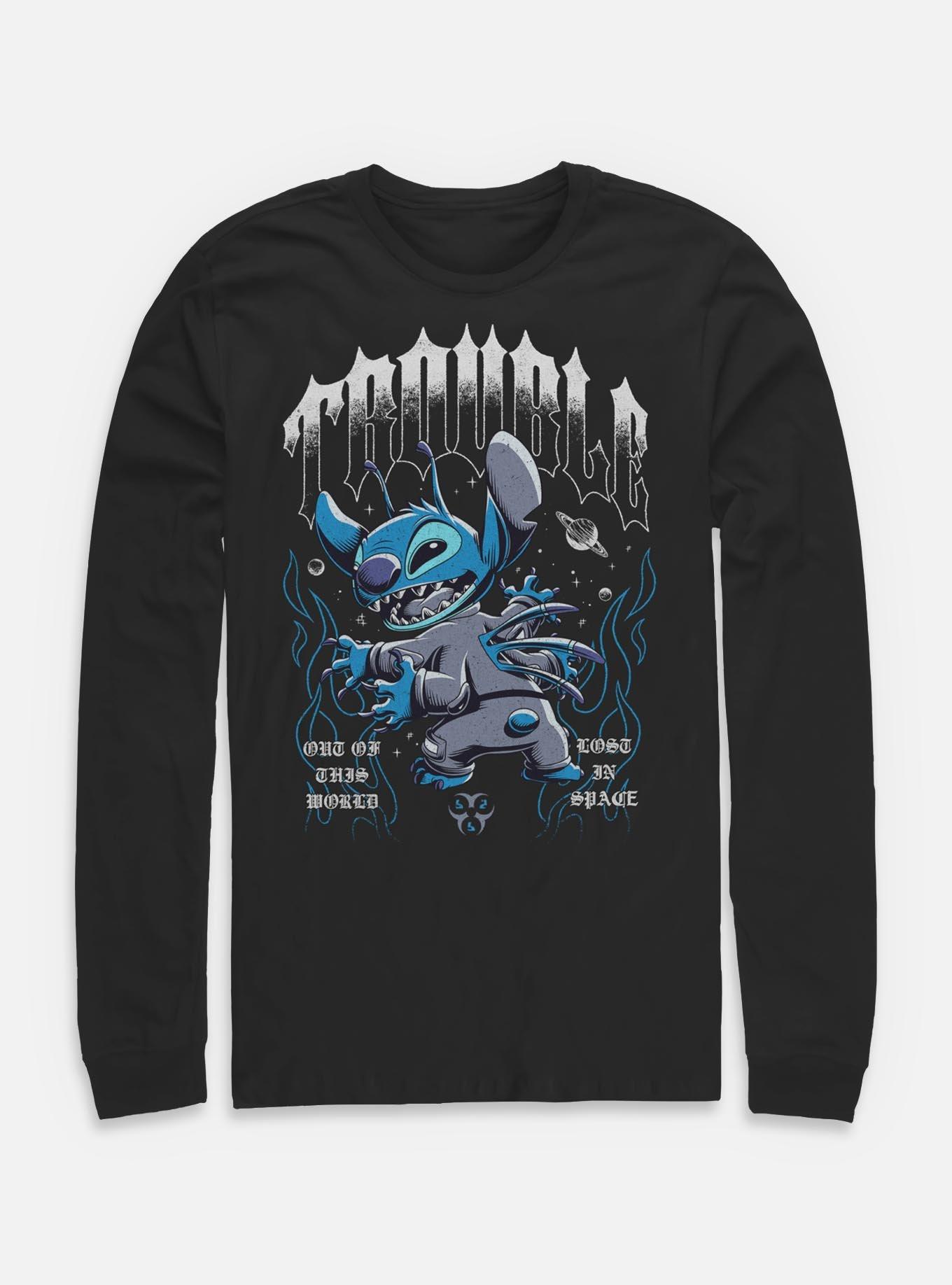 Disney Lilo & Stitch Cosmic Trouble Long-Sleeve T-Shirt BoxLunch Web Exclusive,New Products : American Fashion Style Bags On Sale