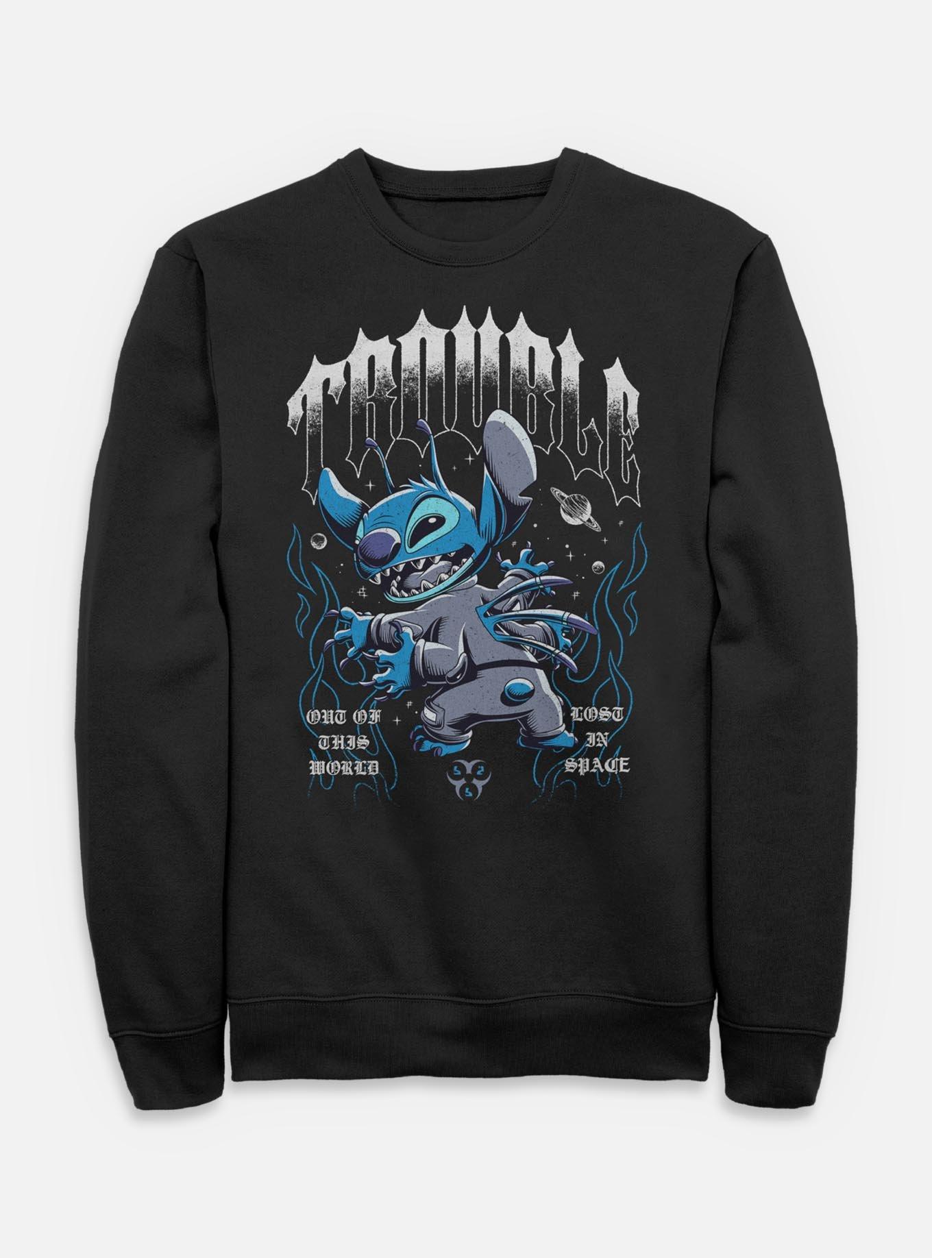 Disney Lilo & Stitch Cosmic Trouble Sweatshirt BoxLunch Web Exclusive,New Products : American Fashion Style Bags On Sale