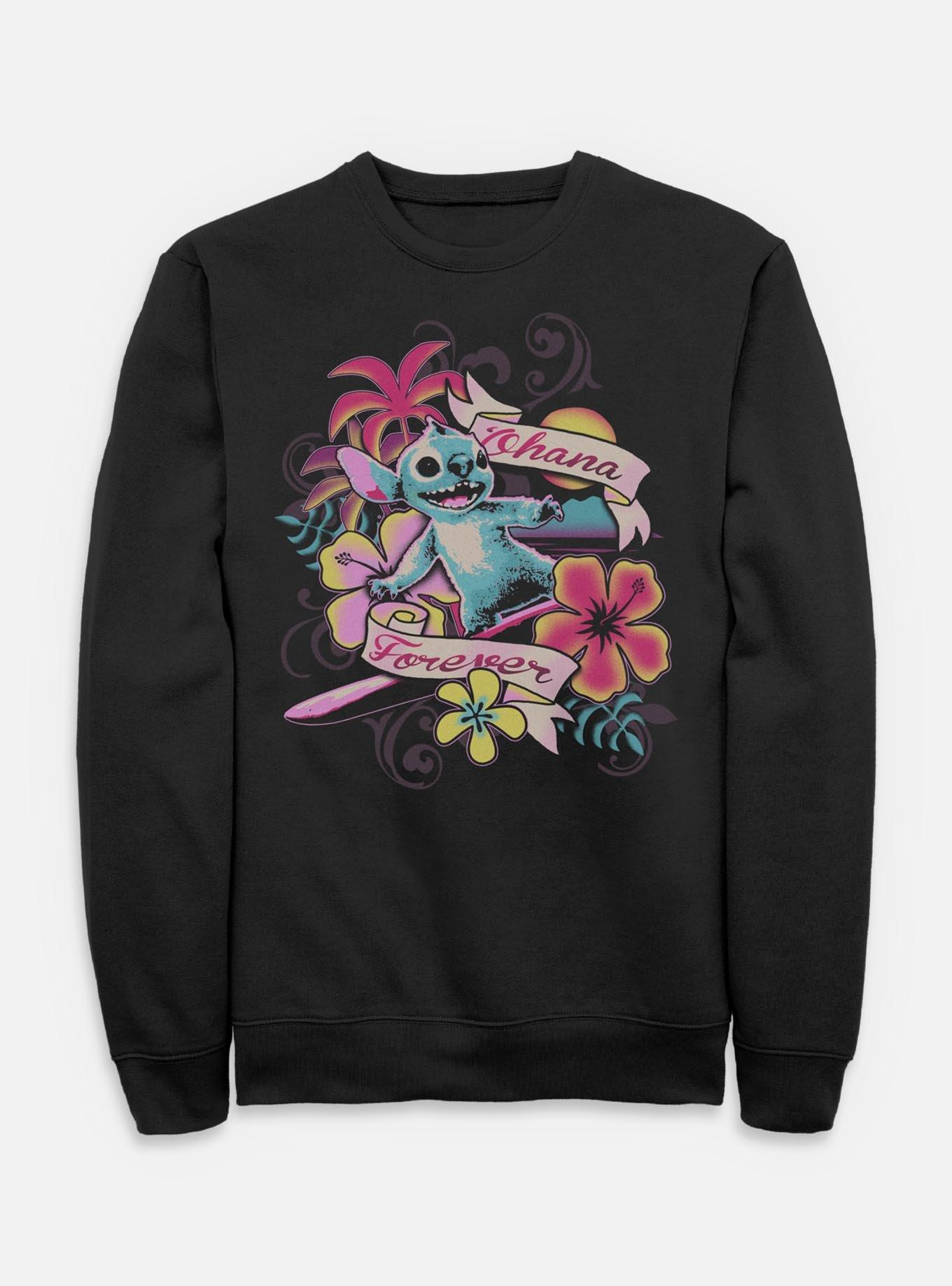 Disney Lilo & Stitch Surf Ohana Forever Sweatshirt BoxLunch Exclusive, , hi-res