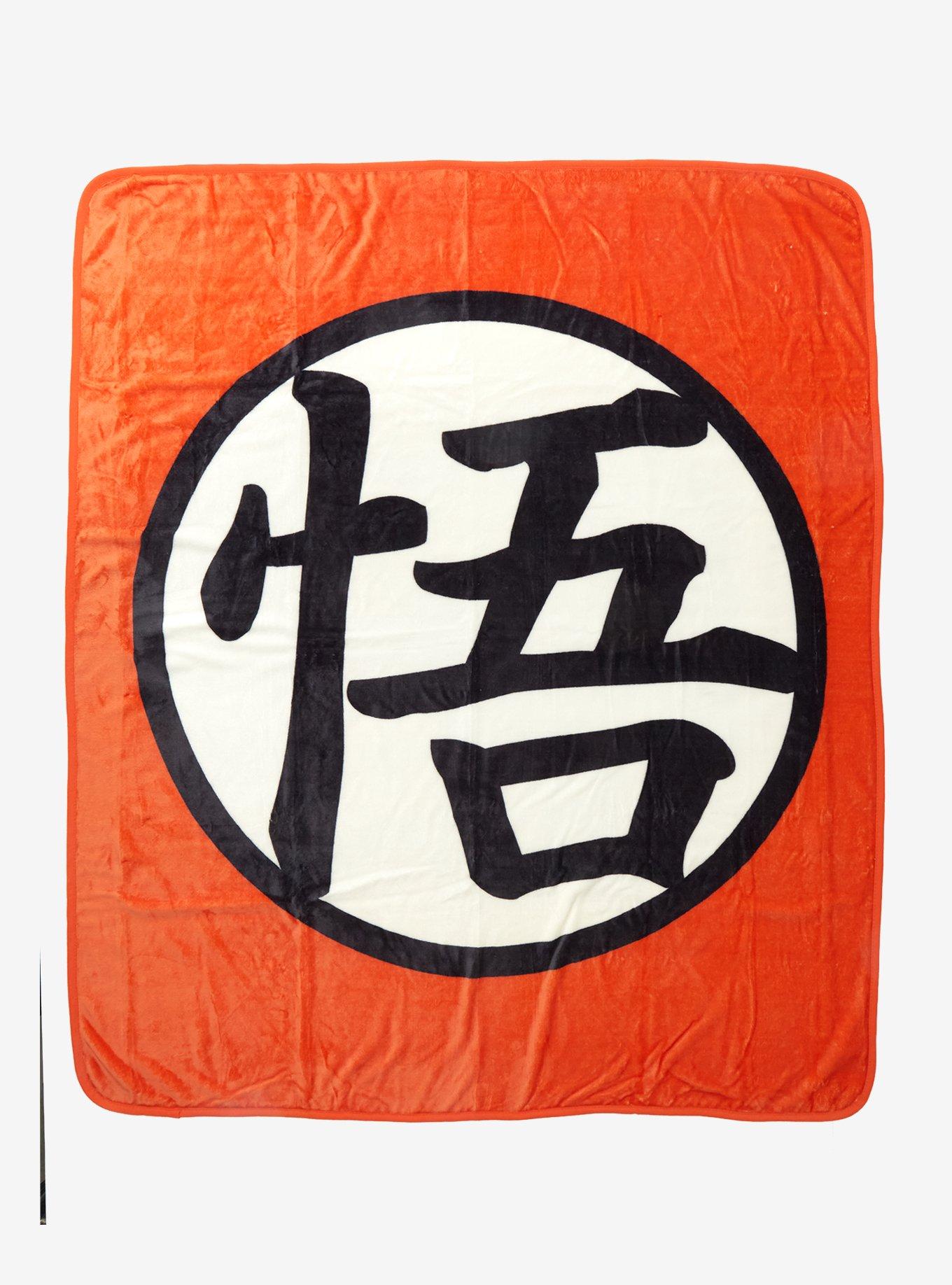 Dragon Ball Z Goku Kanji Symbol Throw Blanket, , hi-res