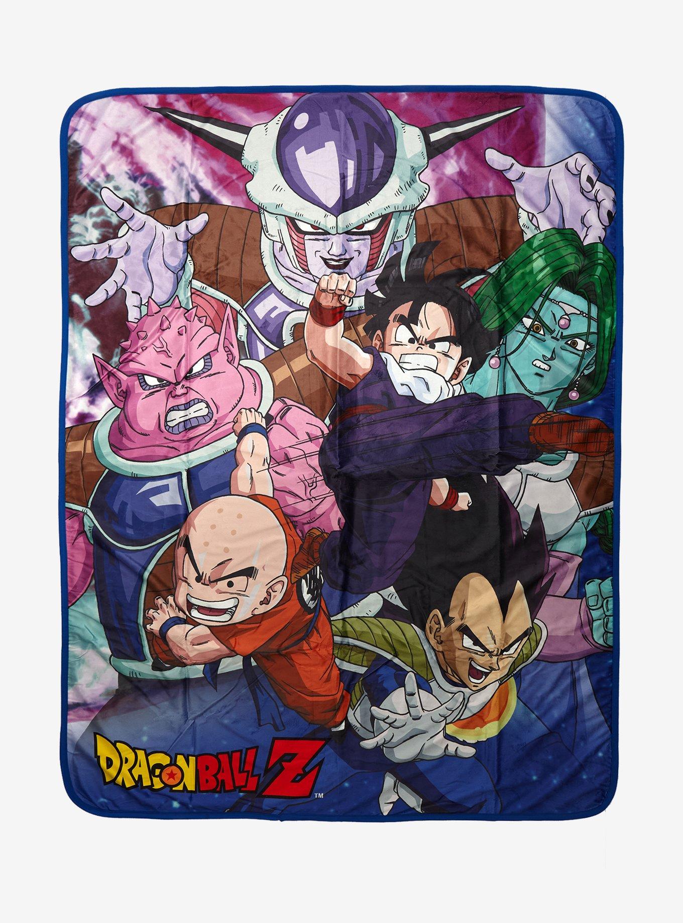 Dragon Ball Z Character Collage Throw Blanket, , hi-res