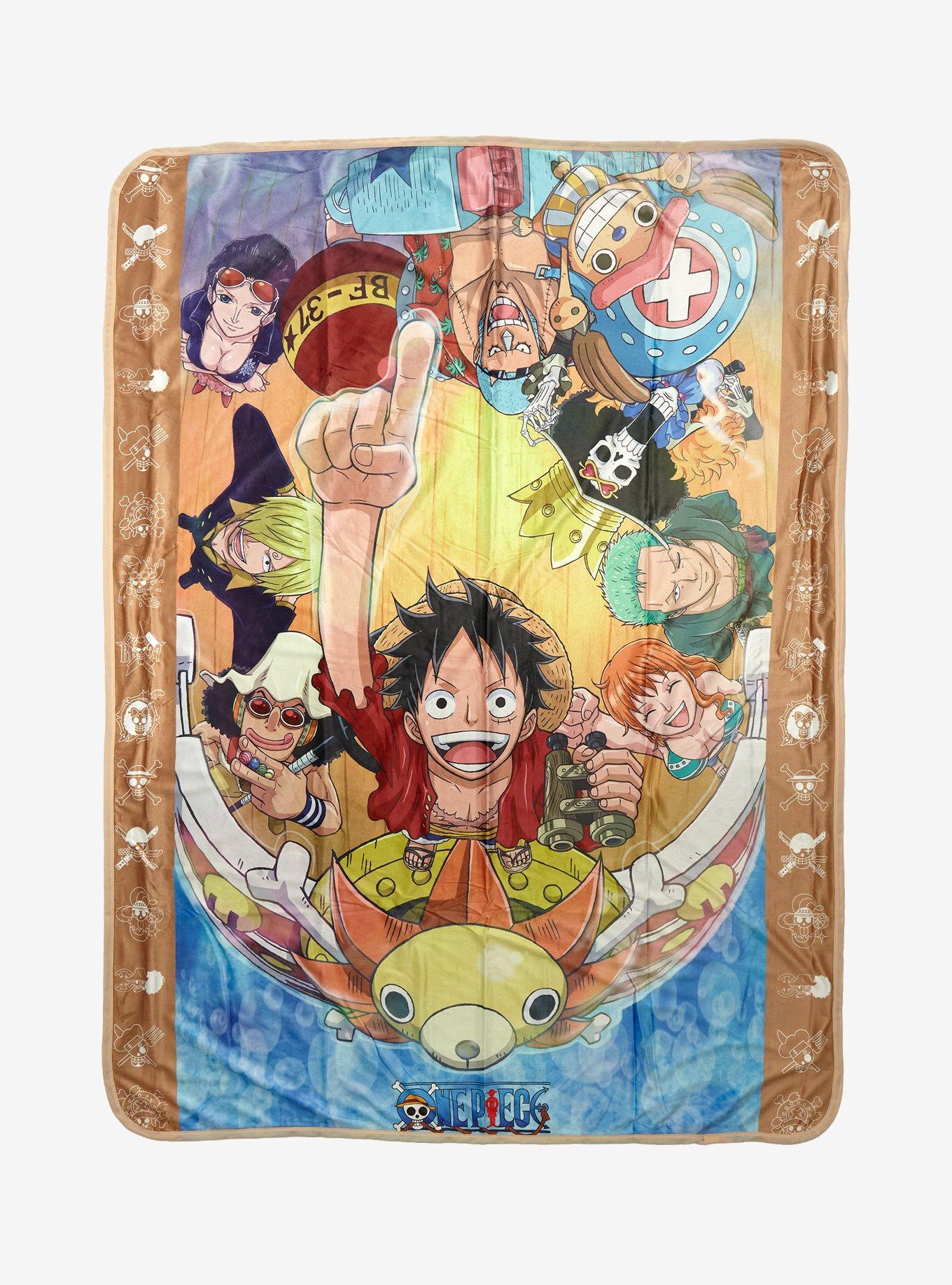 One Piece Thousand Sunny Crew Throw Blanket, , hi-res