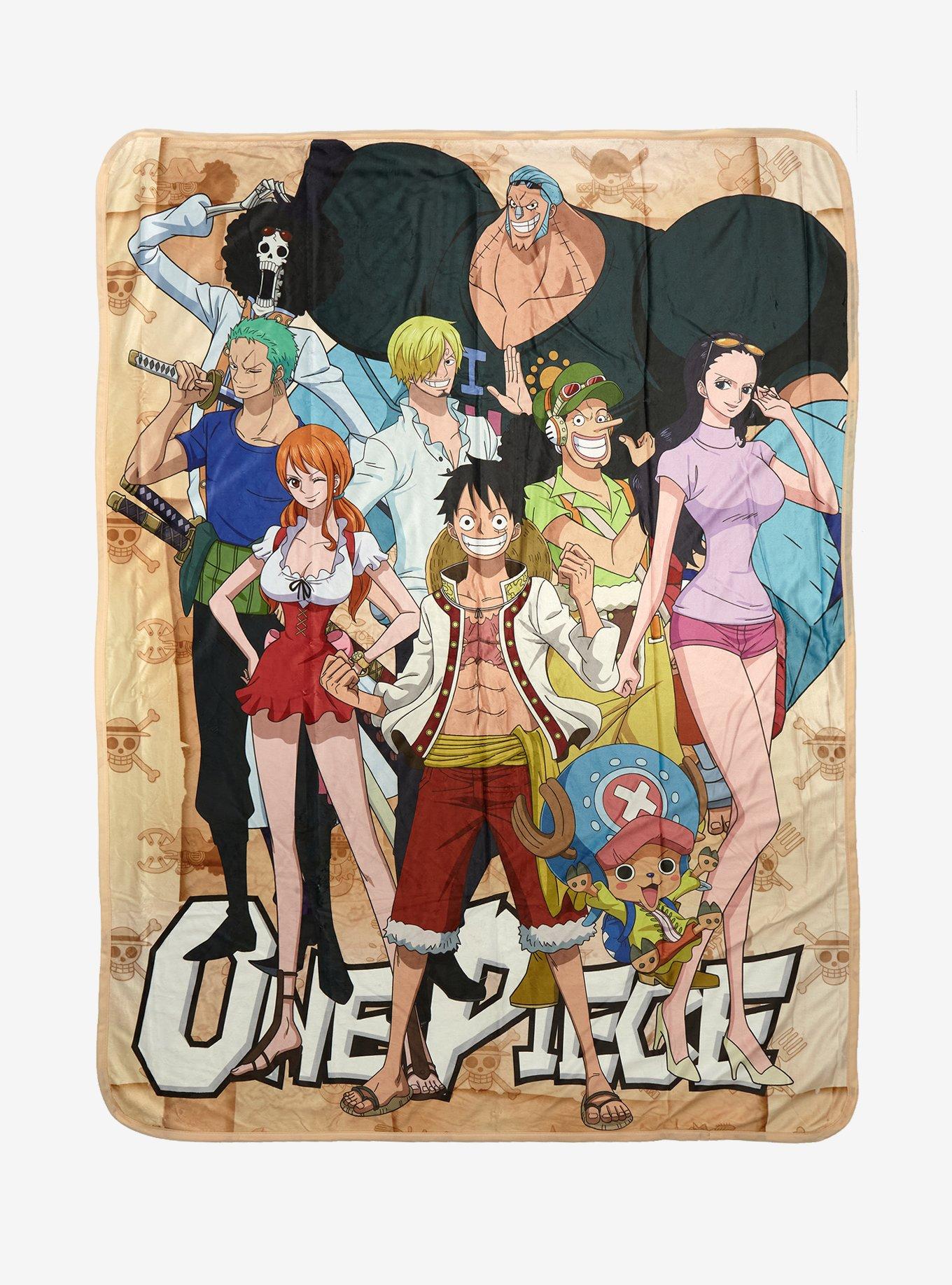 One Piece Straw Hat Crew Jolly Rogers Throw Blanket, , hi-res