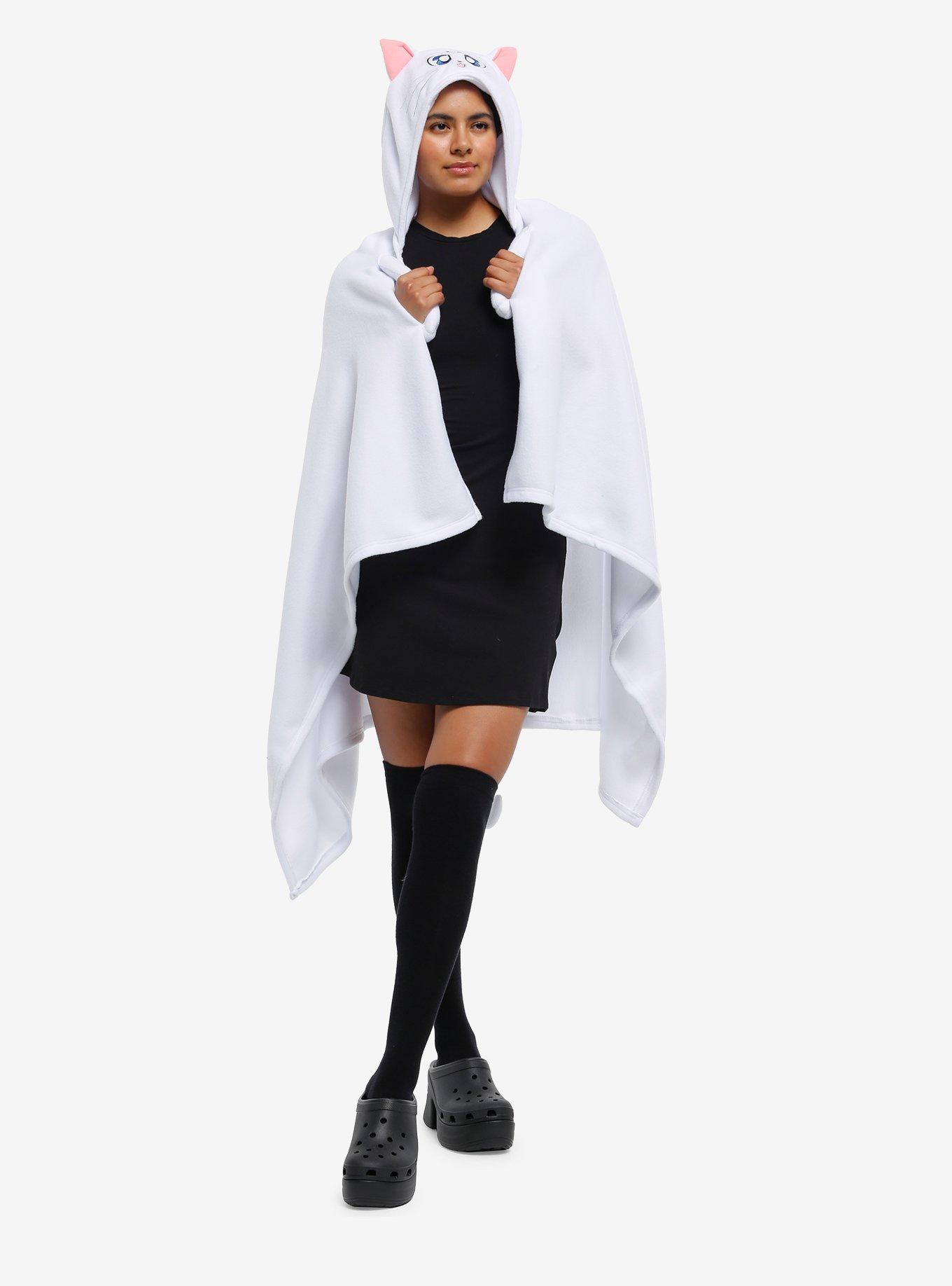 Pretty Guardian Sailor Moon Artemis Hooded Throw Blanket, , hi-res