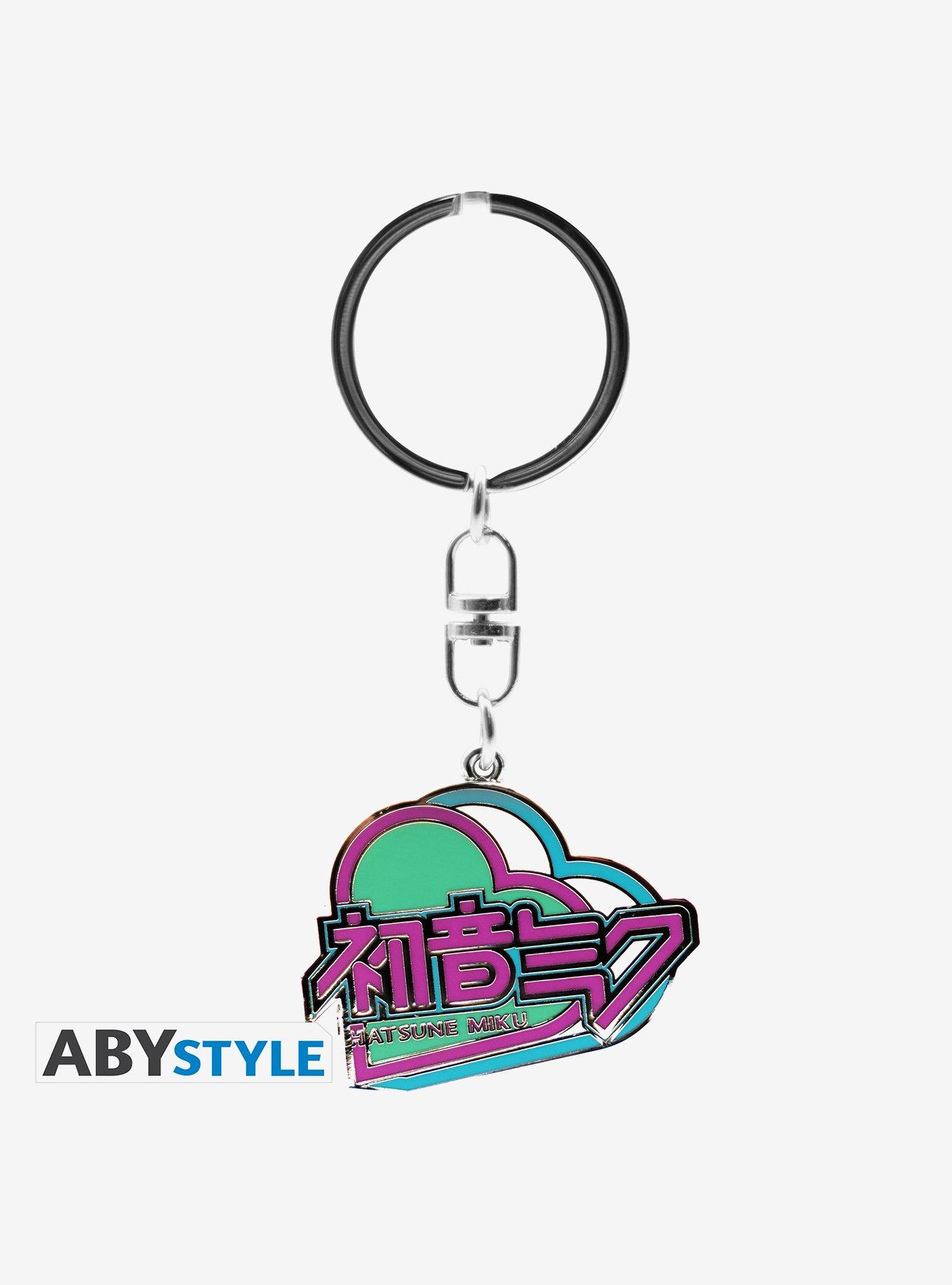 Hatsune Miku Logo Heart Key Chain, , hi-res