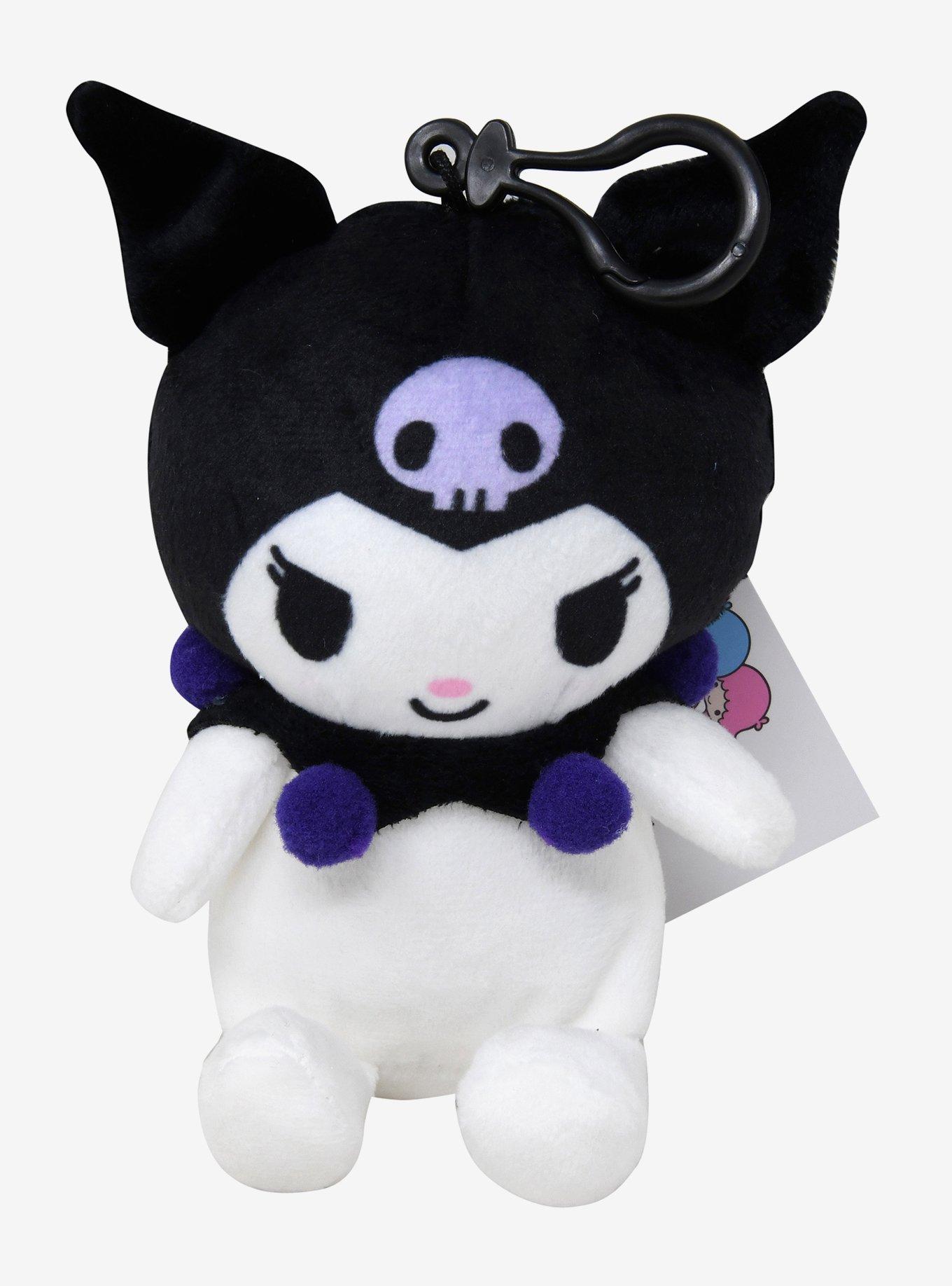 Kuromi Smiling Plush Key Chain, , hi-res