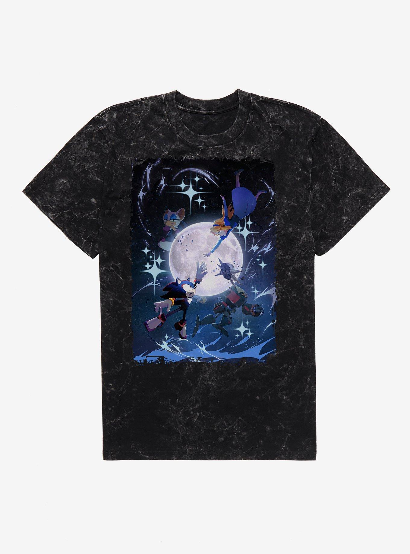Sonic X Shadow Generations: Dark Beginnings Full Moon Mineral Wash T-Shirt, , hi-res
