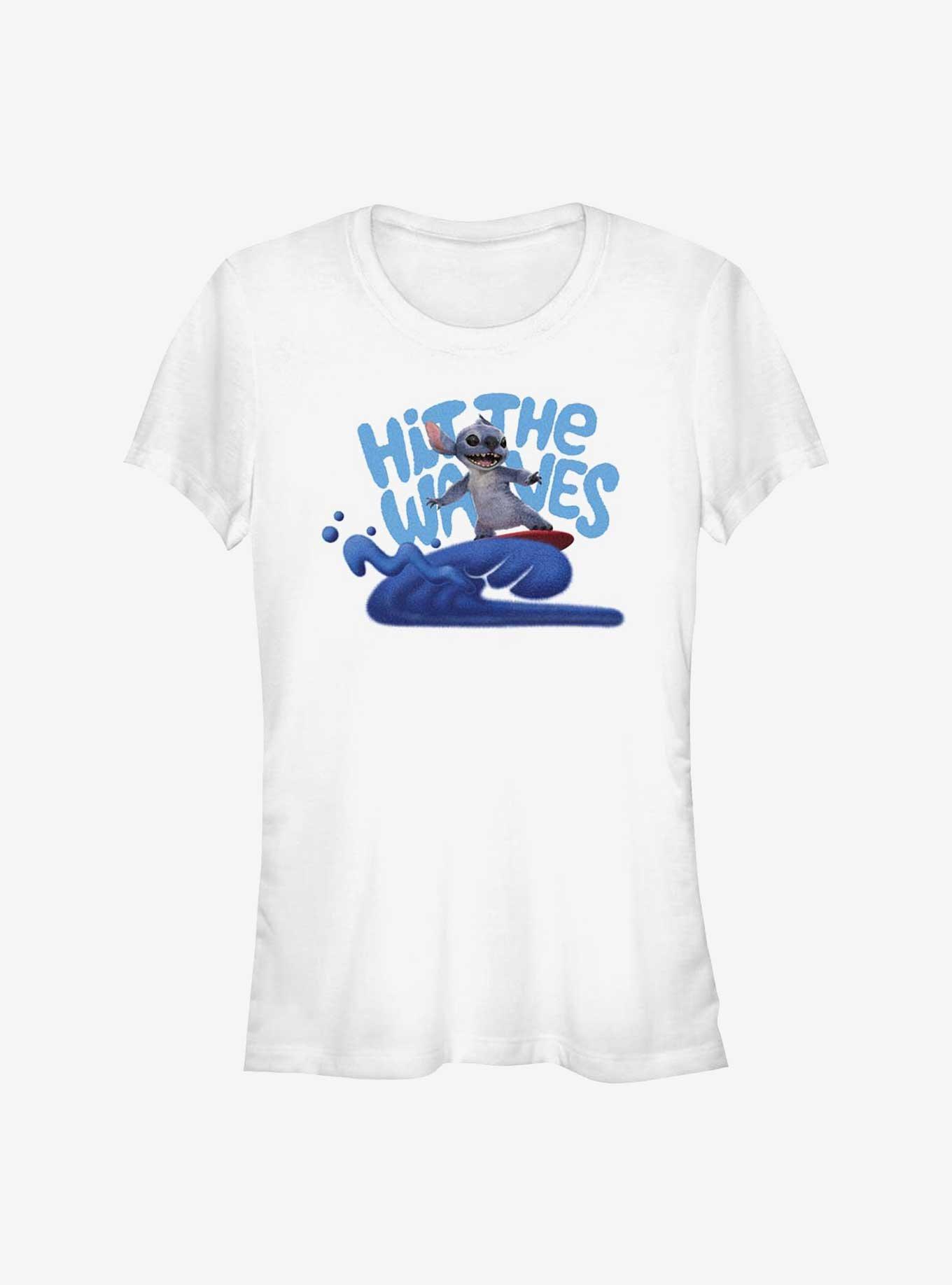 Disney Lilo & Stitch Live Action Hit The Wave Girls T-Shirt, WHITE, hi-res
