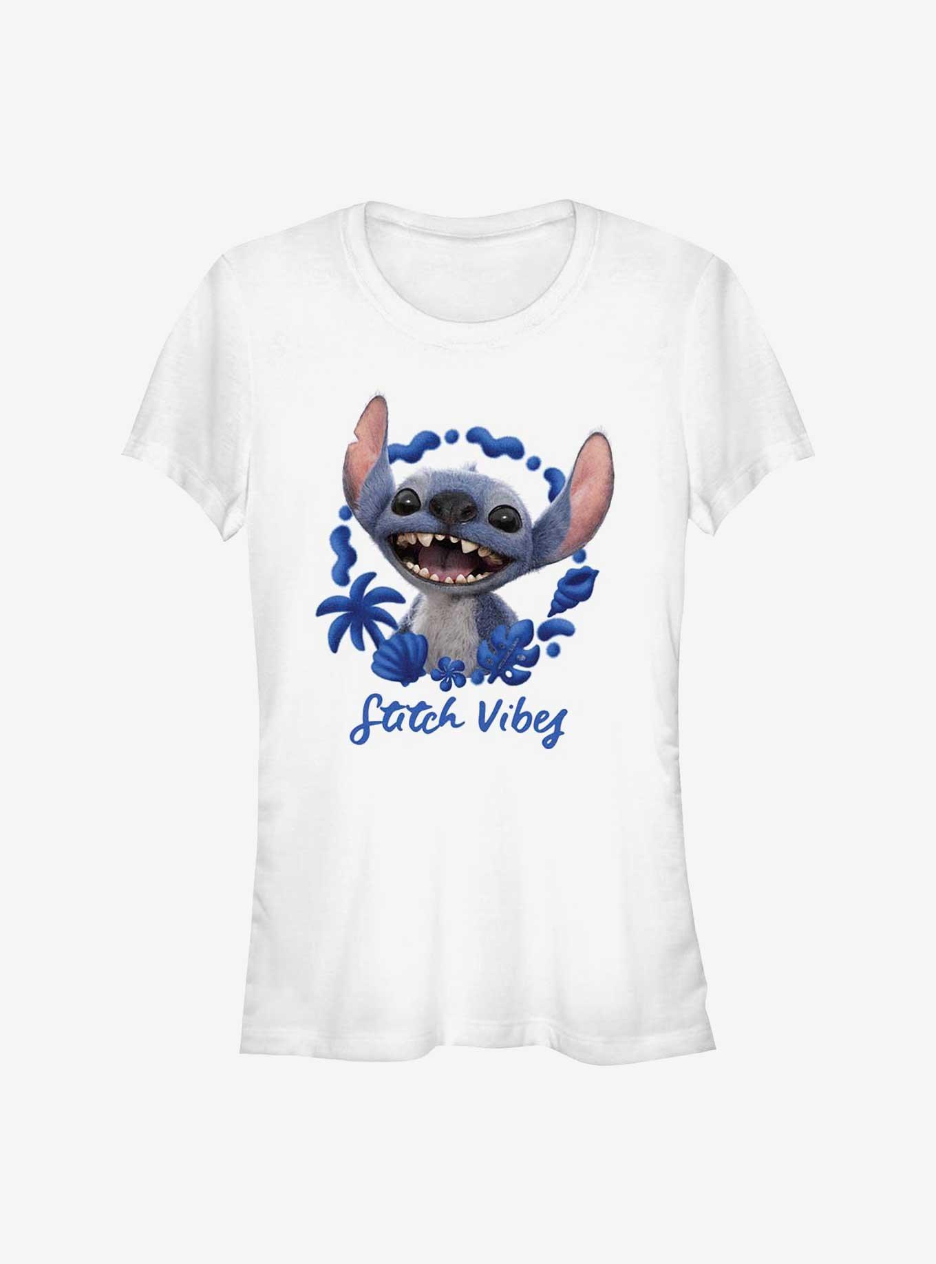 Disney Lilo & Stitch Live Action Stitch Vibes Girls T-Shirt, WHITE, hi-res