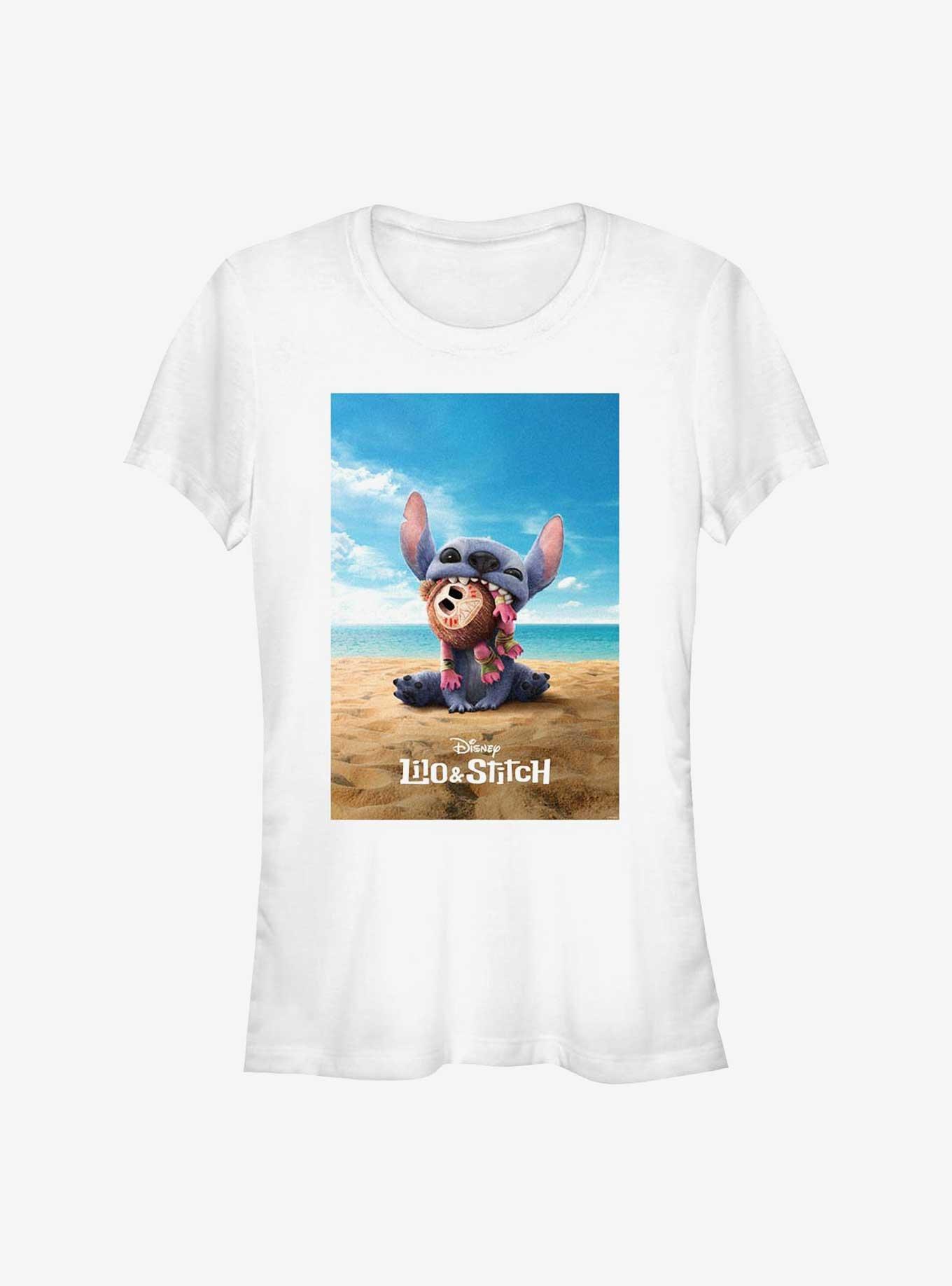 Disney Lilo & Stitch Live Action Stitch On The Beach Poster Girls T-Shirt, , hi-res