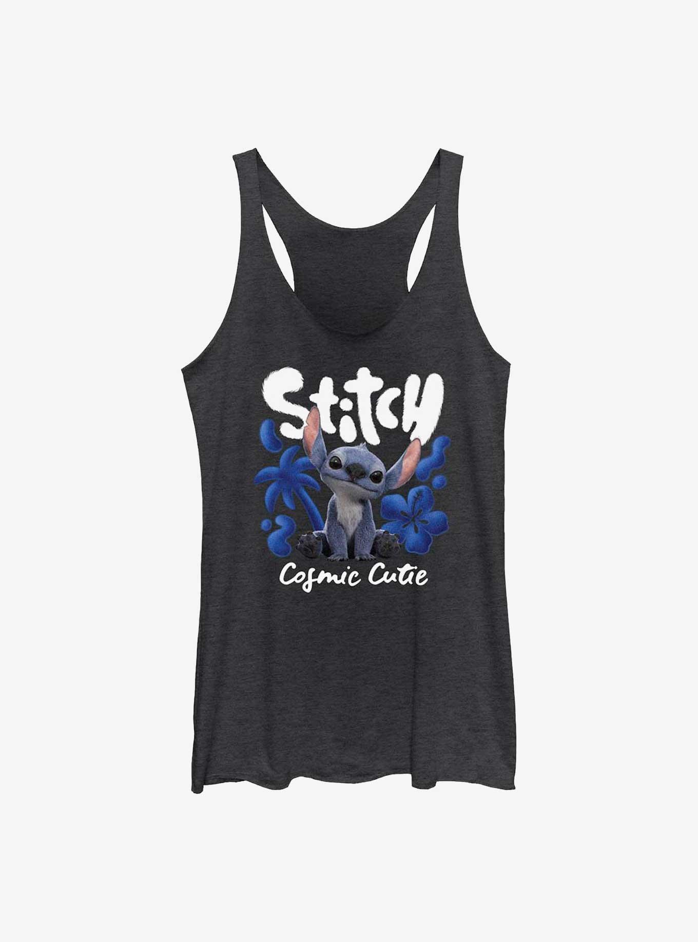 Disney Lilo & Stitch Live Action Cosmic Cutie Girls Tank, BLK HTR, hi-res