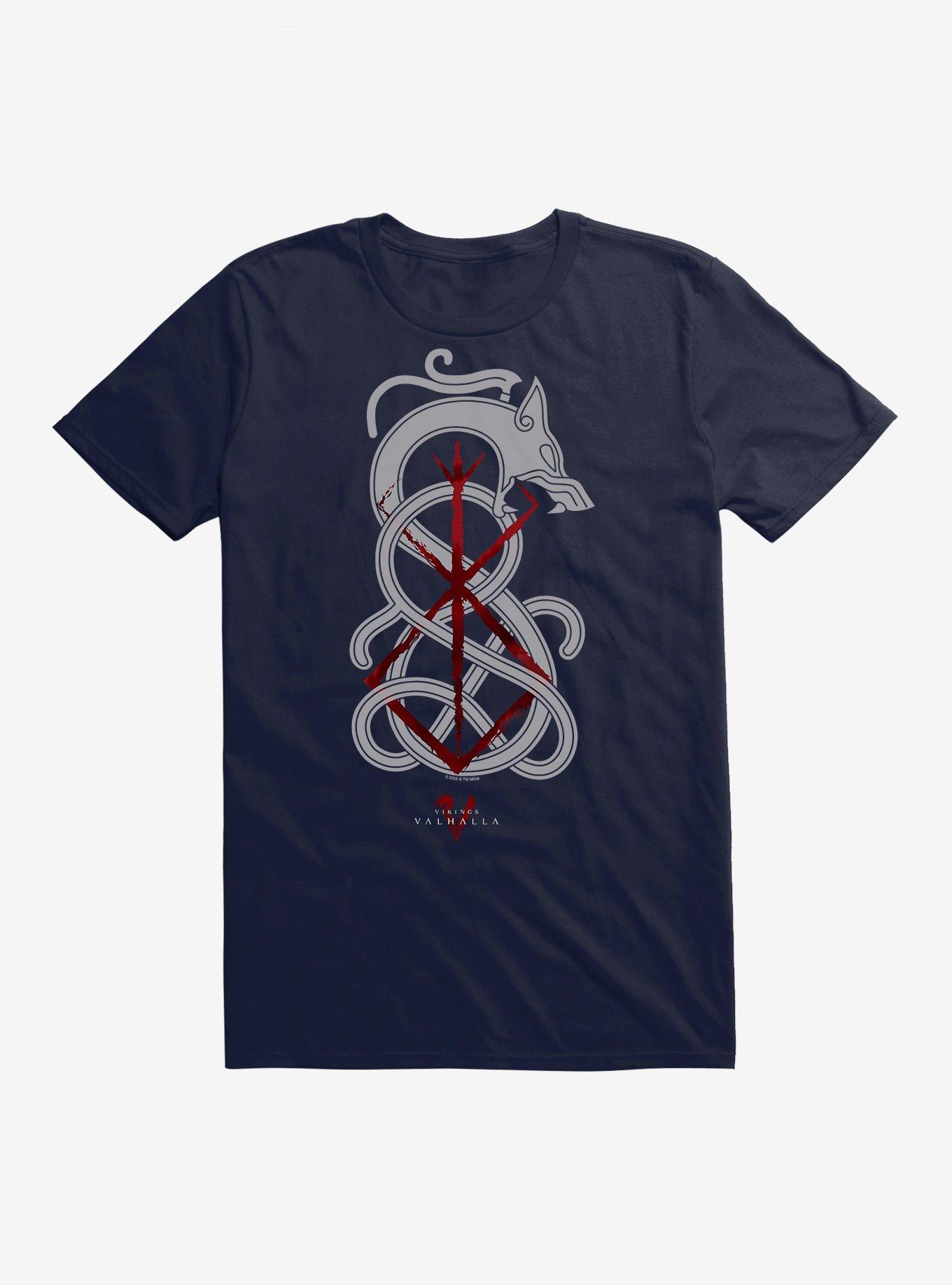 Vikings: Valhalla Snarling Wolf Symbol T-Shirt, , hi-res