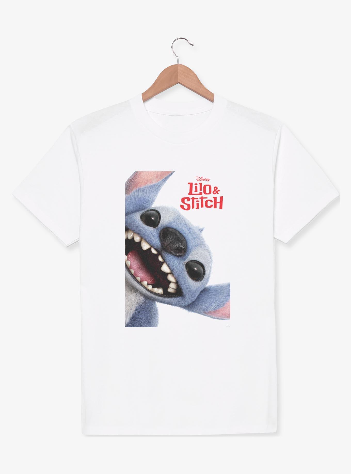 Disney Lilo & Stitch Live Action Stitch Face Poster T-Shirt,New Products : American Fashion Style Bags On Sale