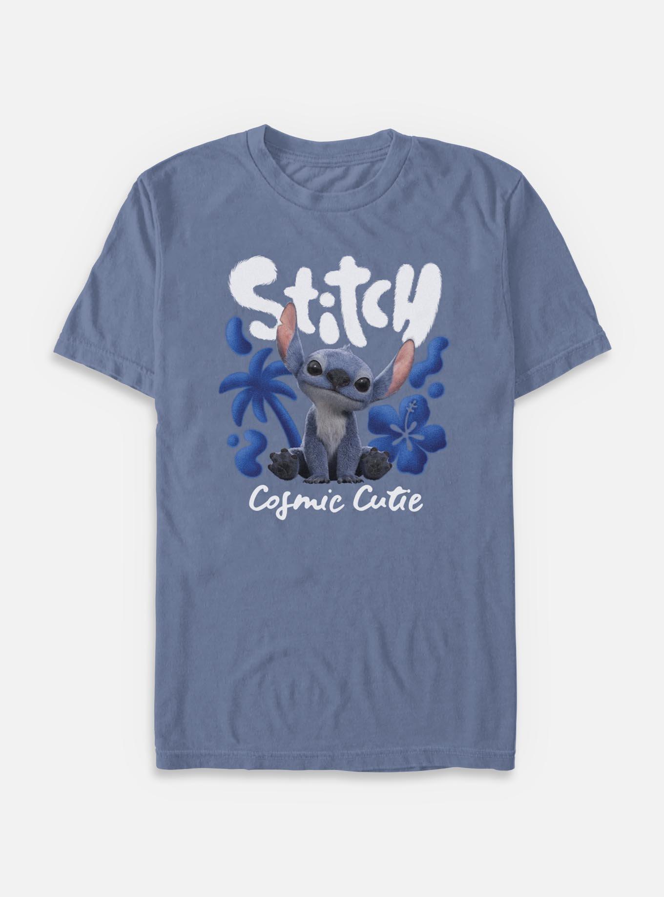 Disney Lilo & Stitch Live Action Cosmic Cutie Stitch Garment Dye T-Shirt,New Products : American Fashion Style Bags On Sale