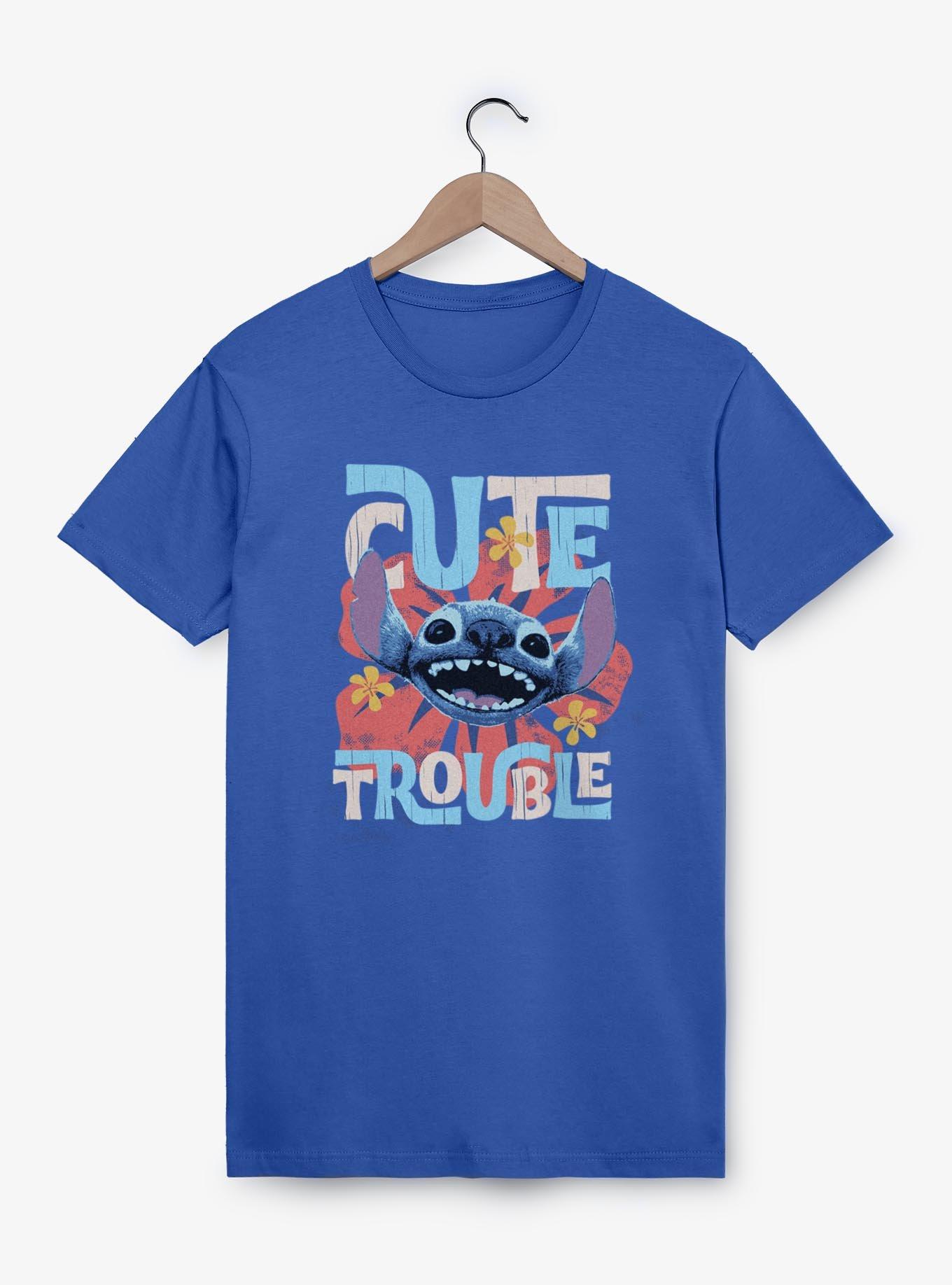 Disney Lilo & Stitch Live Action Cute Trouble Stitch T-Shirt,New Products : American Fashion Style Bags On Sale
