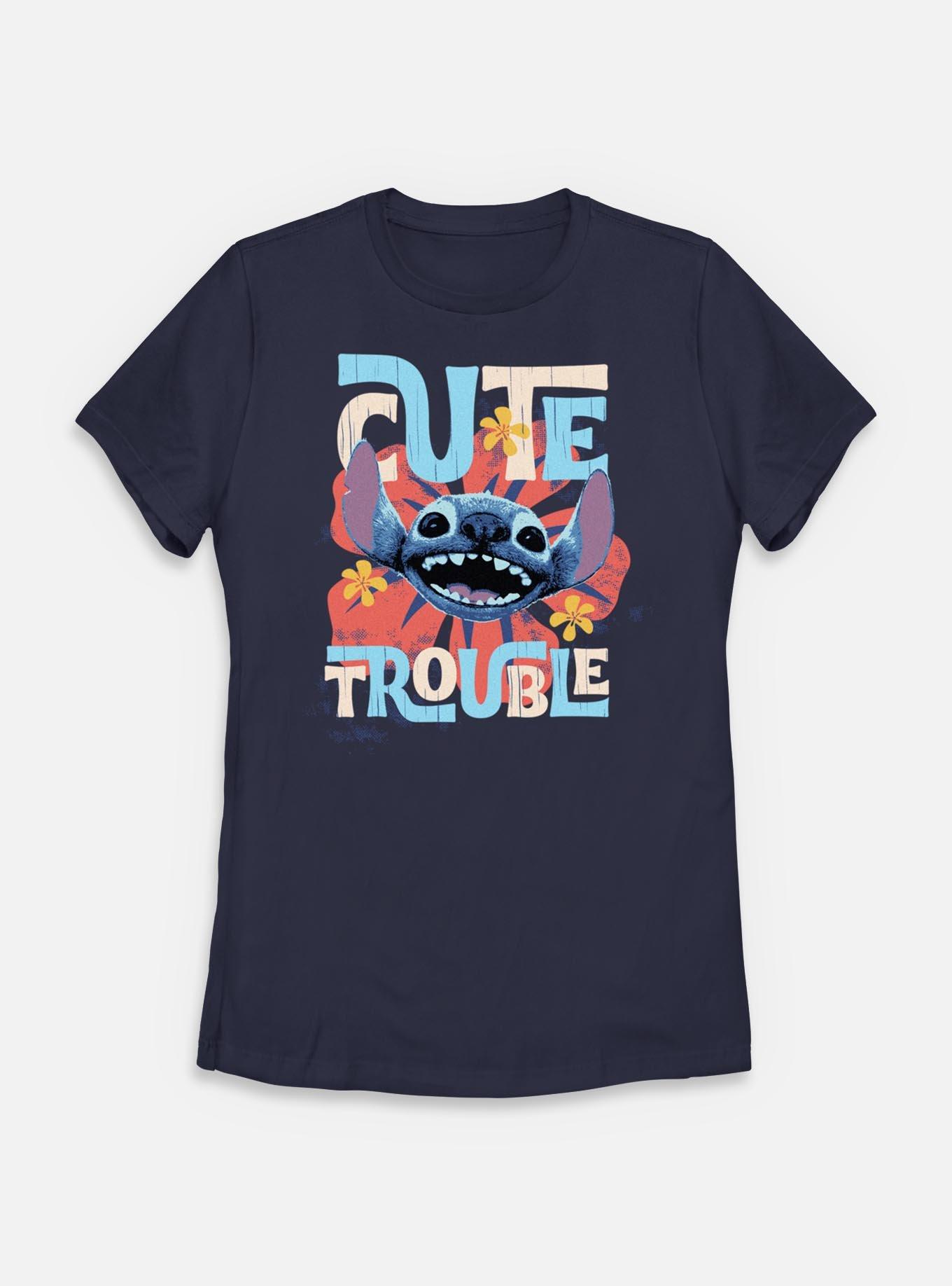 Disney Lilo & Stitch Live Action Cute Trouble Stitch Womens T-Shirt, , hi-res