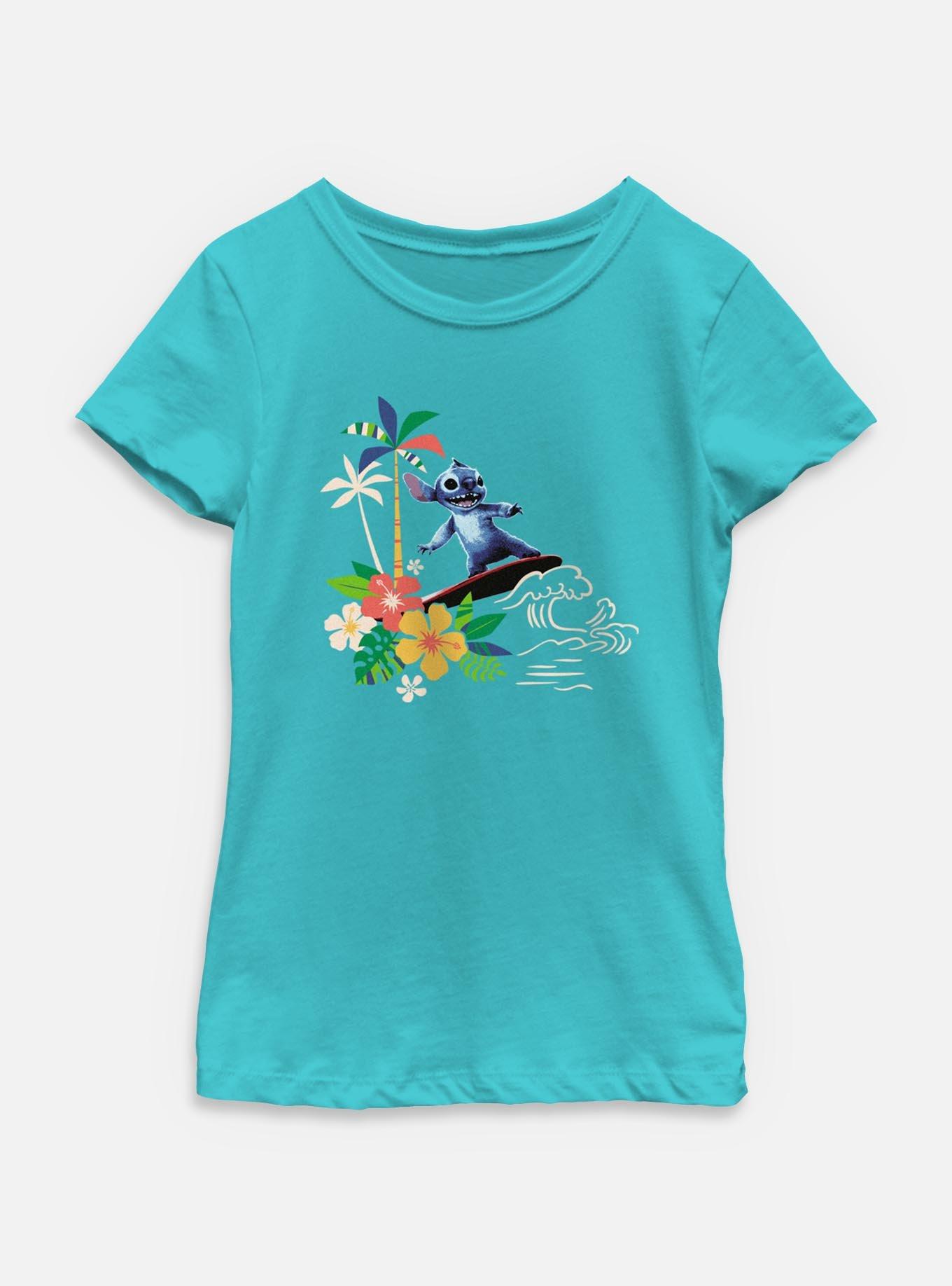 Disney Lilo & Stitch Live Action Surfing Vibes Stitch Youth Girls T-Shirt, , hi-res