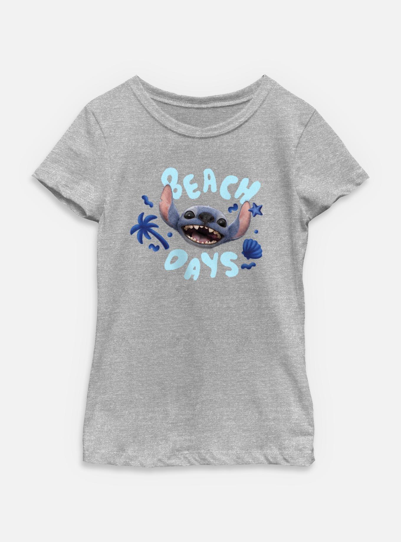 Disney Lilo & Stitch Live Action Beach Days Stitch Youth Girls T-Shirt
