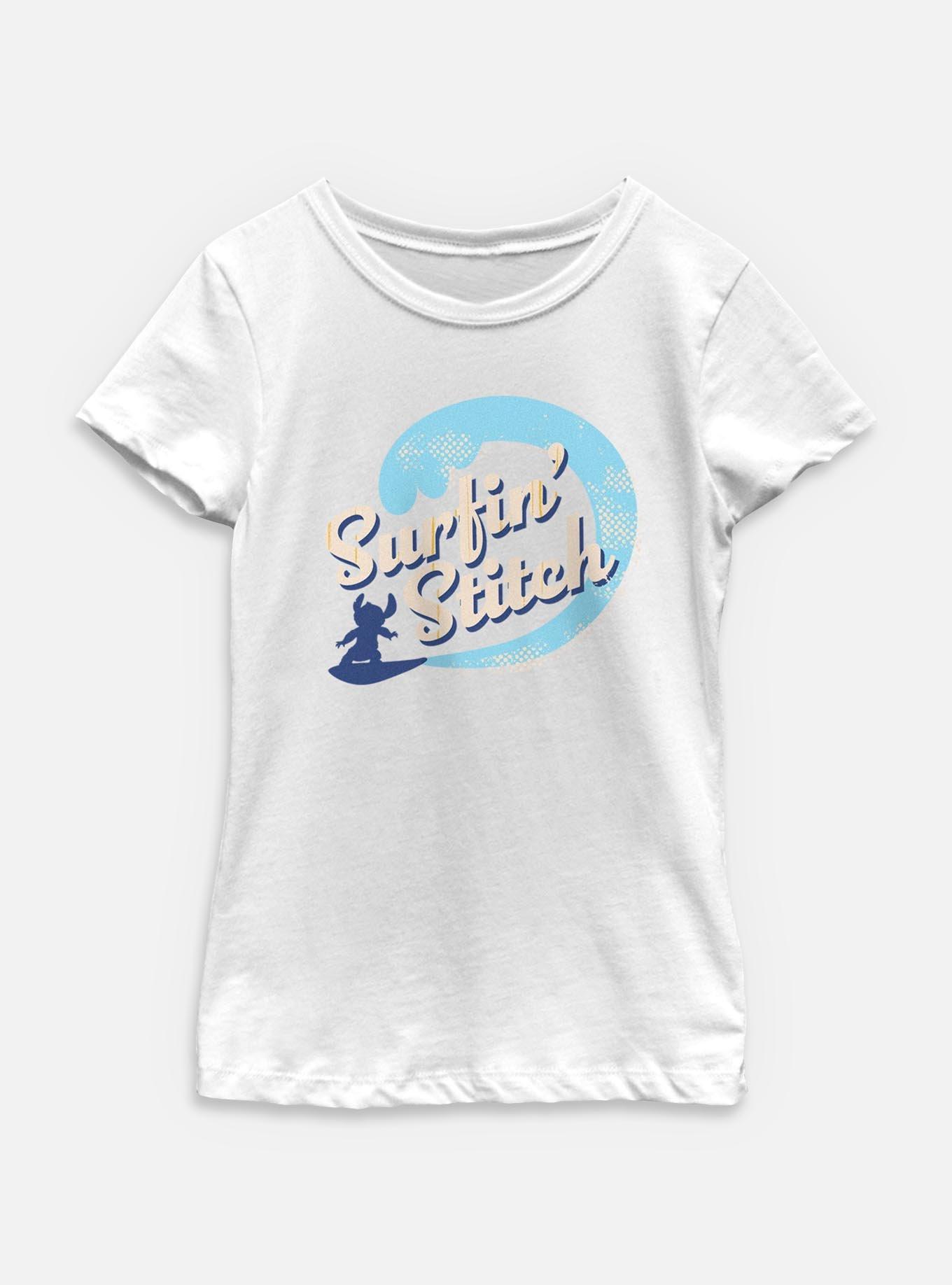Disney Lilo & Stitch Live Action Surfing Stitch Youth Girls T-Shirt, , hi-res