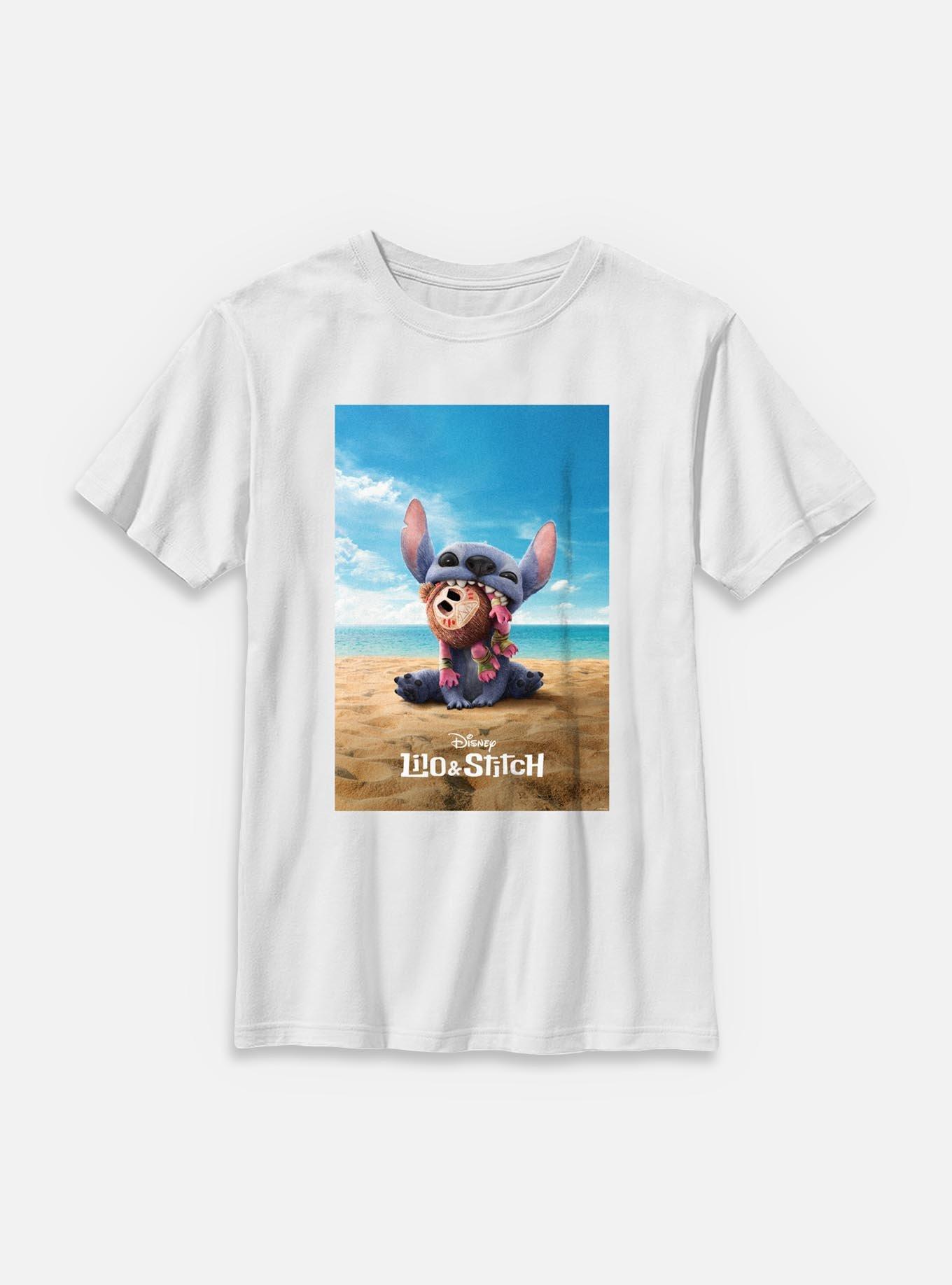 Disney Lilo & Stitch Live Action Beach Poster Youth T-Shirt, , hi-res