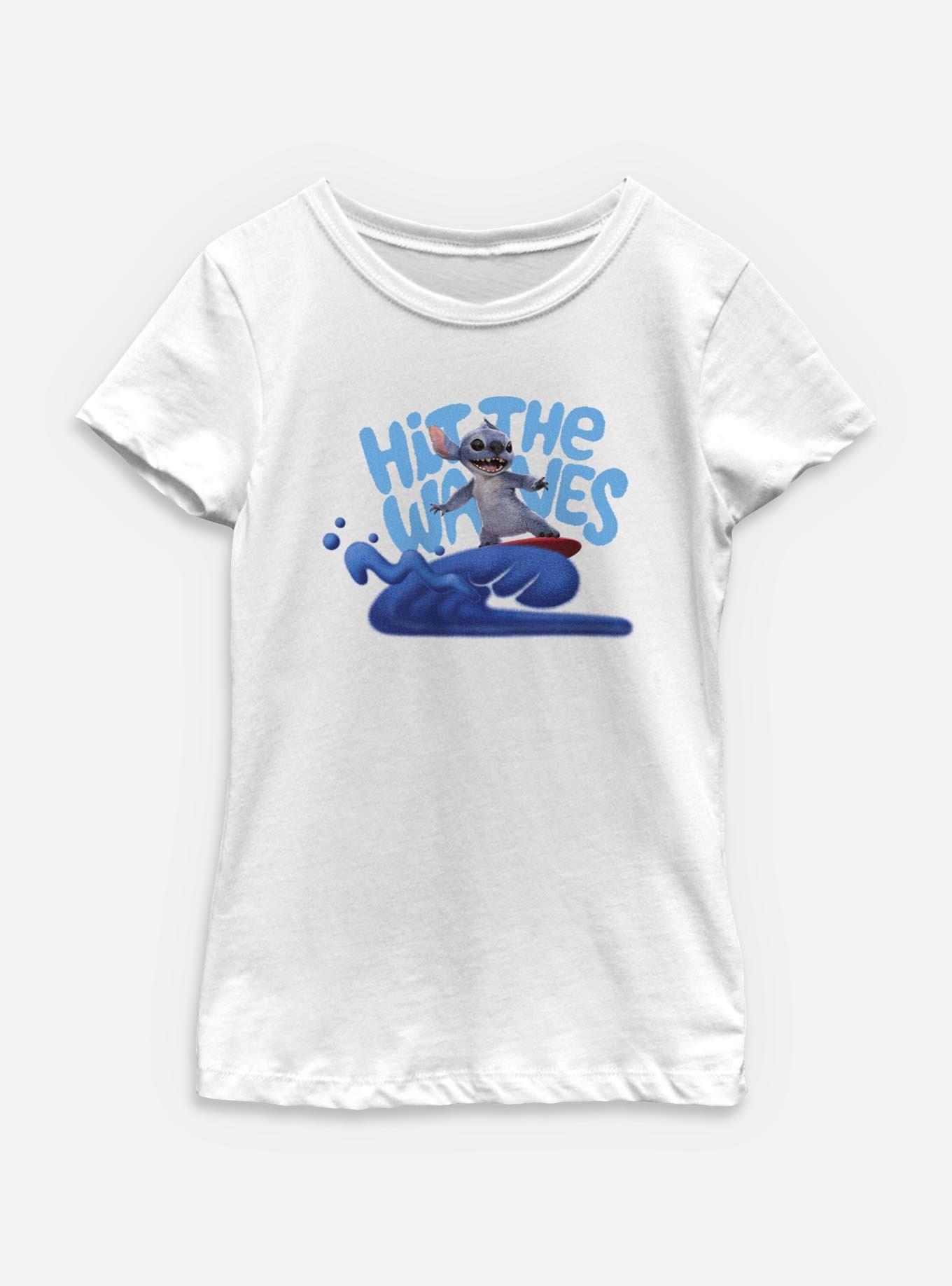 Disney Lilo & Stitch Live Action Hit The Waves Stitch Youth Girls T-Shirt, , hi-res