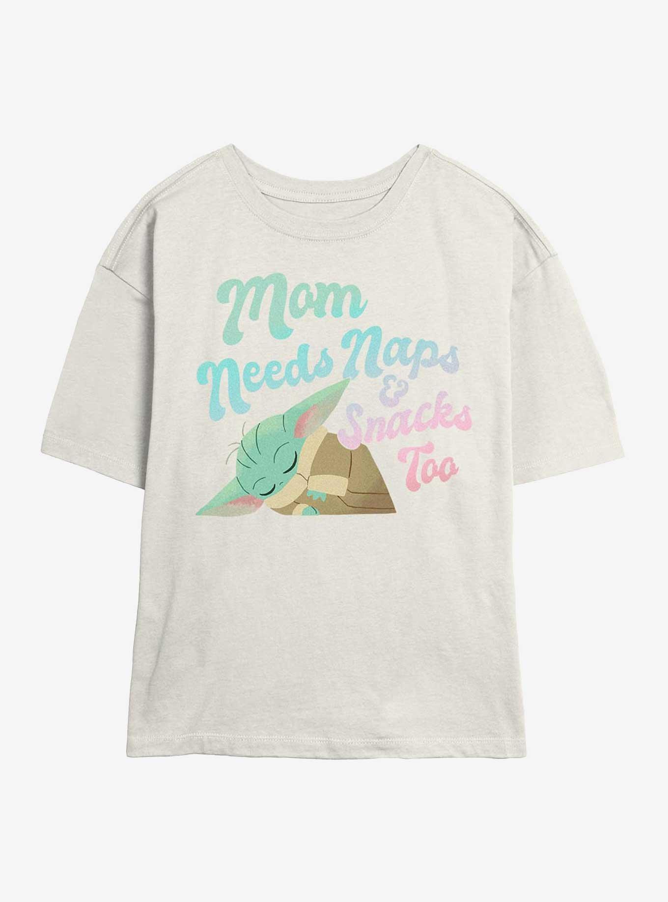 Star Wars The Mandalorian Mom Needs Naps And Snacks Girls Skimmer T-Shirt, , hi-res