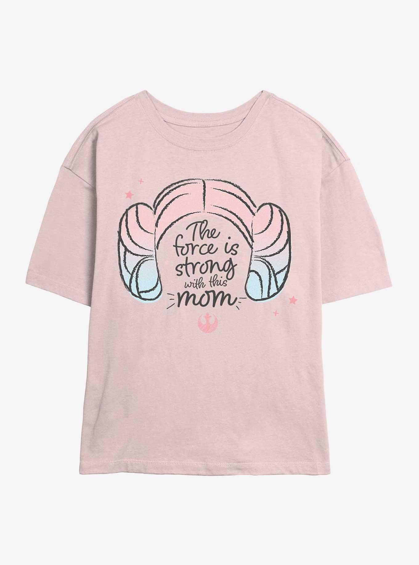 Star Wars The Force Is Strong Mom Girls Skimmer T-Shirt, BLUSH, hi-res