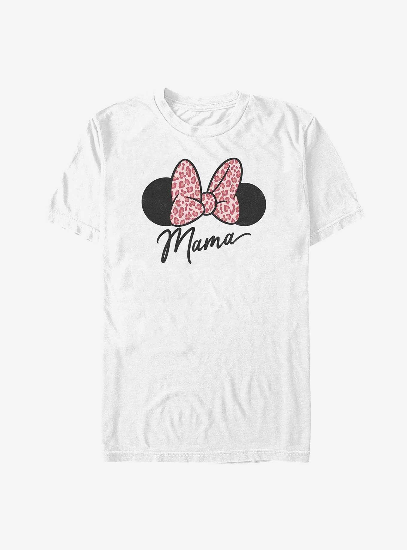 Disney Minnie Mouse Mama Leopard Bow T-Shirt, , hi-res
