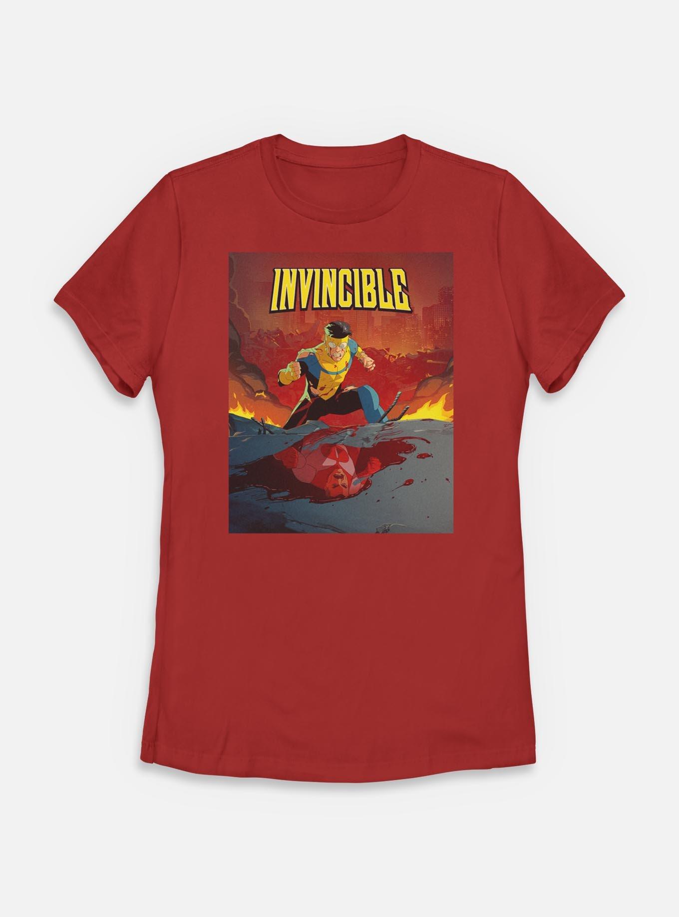 Invincible Blood Reflection Womens T-Shirt, RED, hi-res