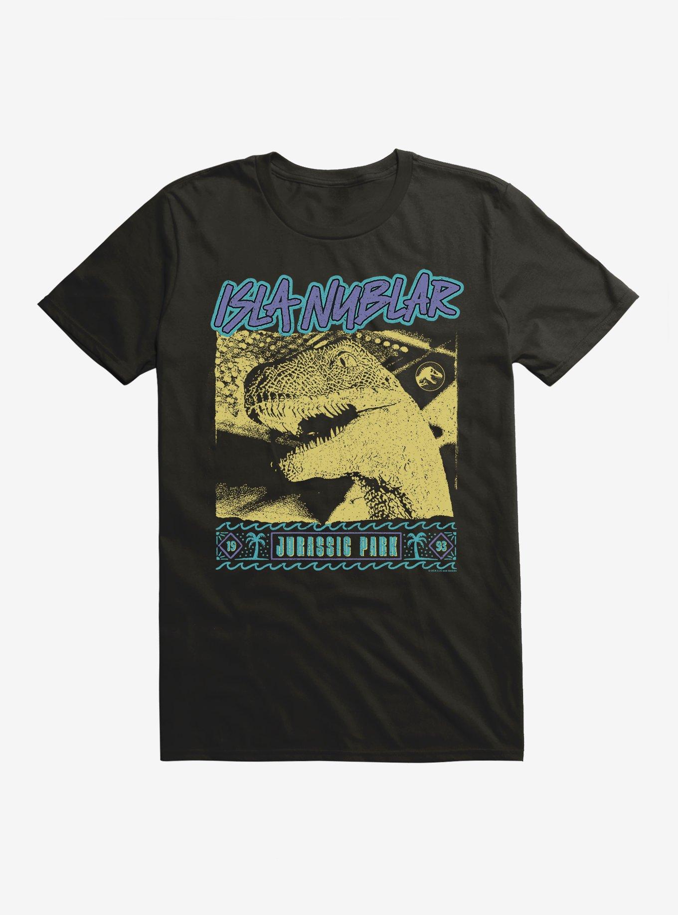 Jurassic Park Isla Nublar 1993 Retro Raptor T-Shirt, , hi-res